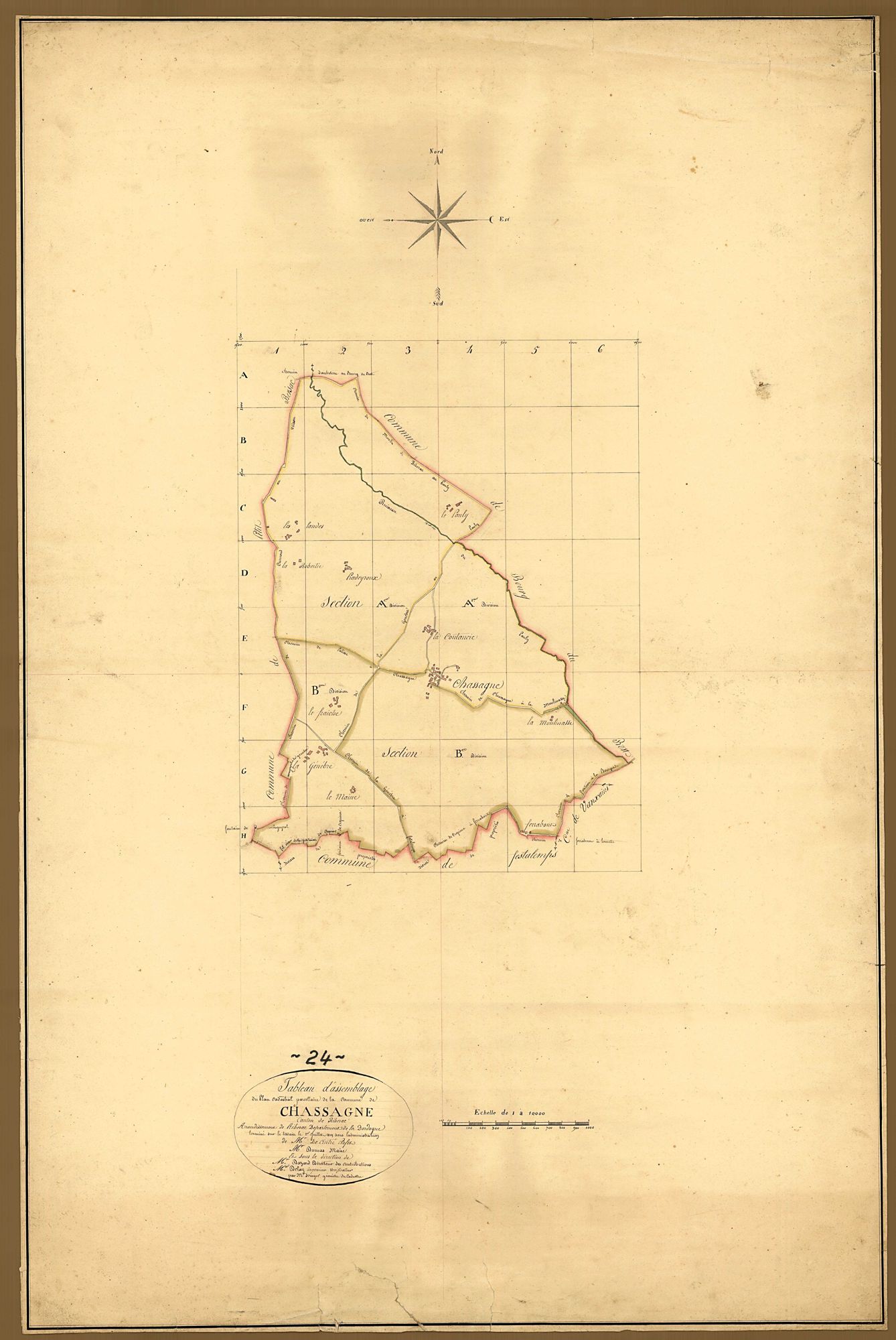 Chassaignes - Tableau d'assemblage