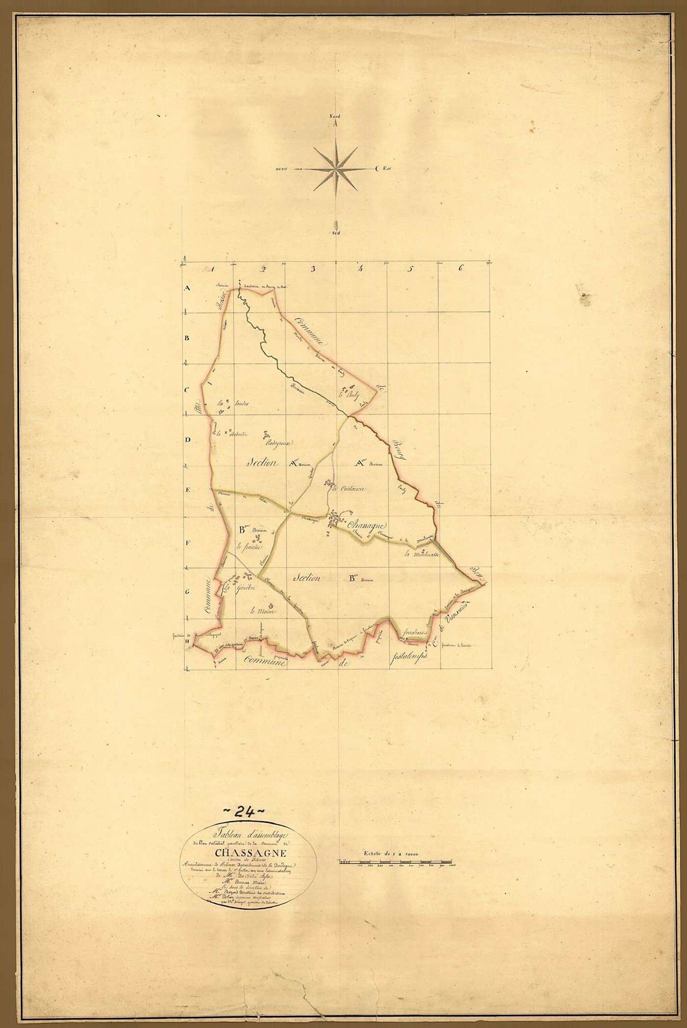 Chassaignes - Tableau d'assemblage