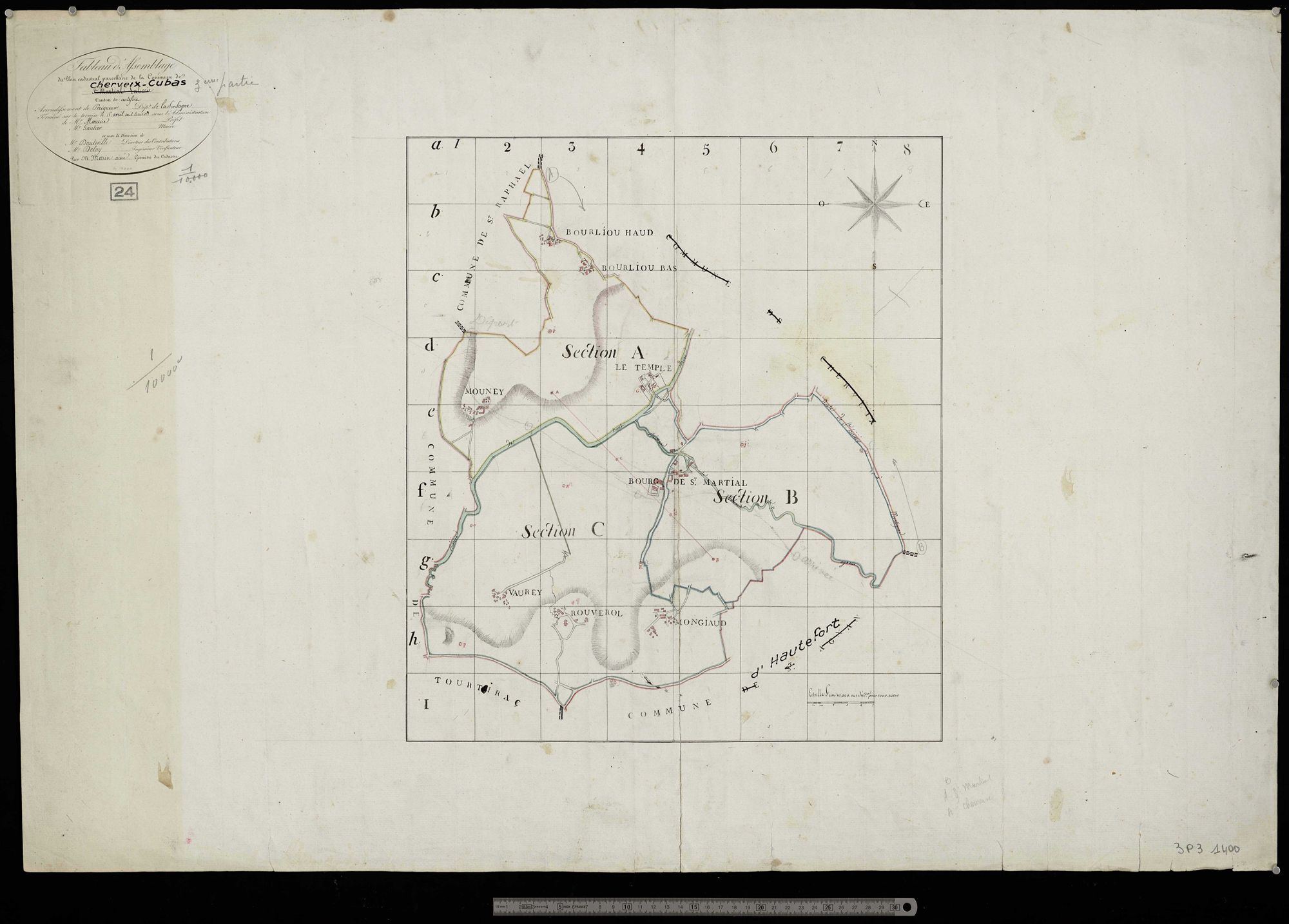 Cherveix-Cubas - Tableau d'assemblage