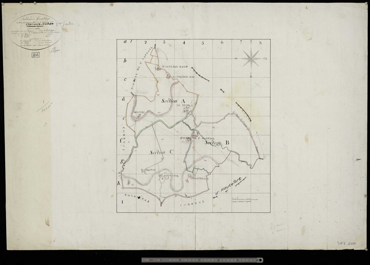 Cherveix-Cubas - Tableau d'assemblage