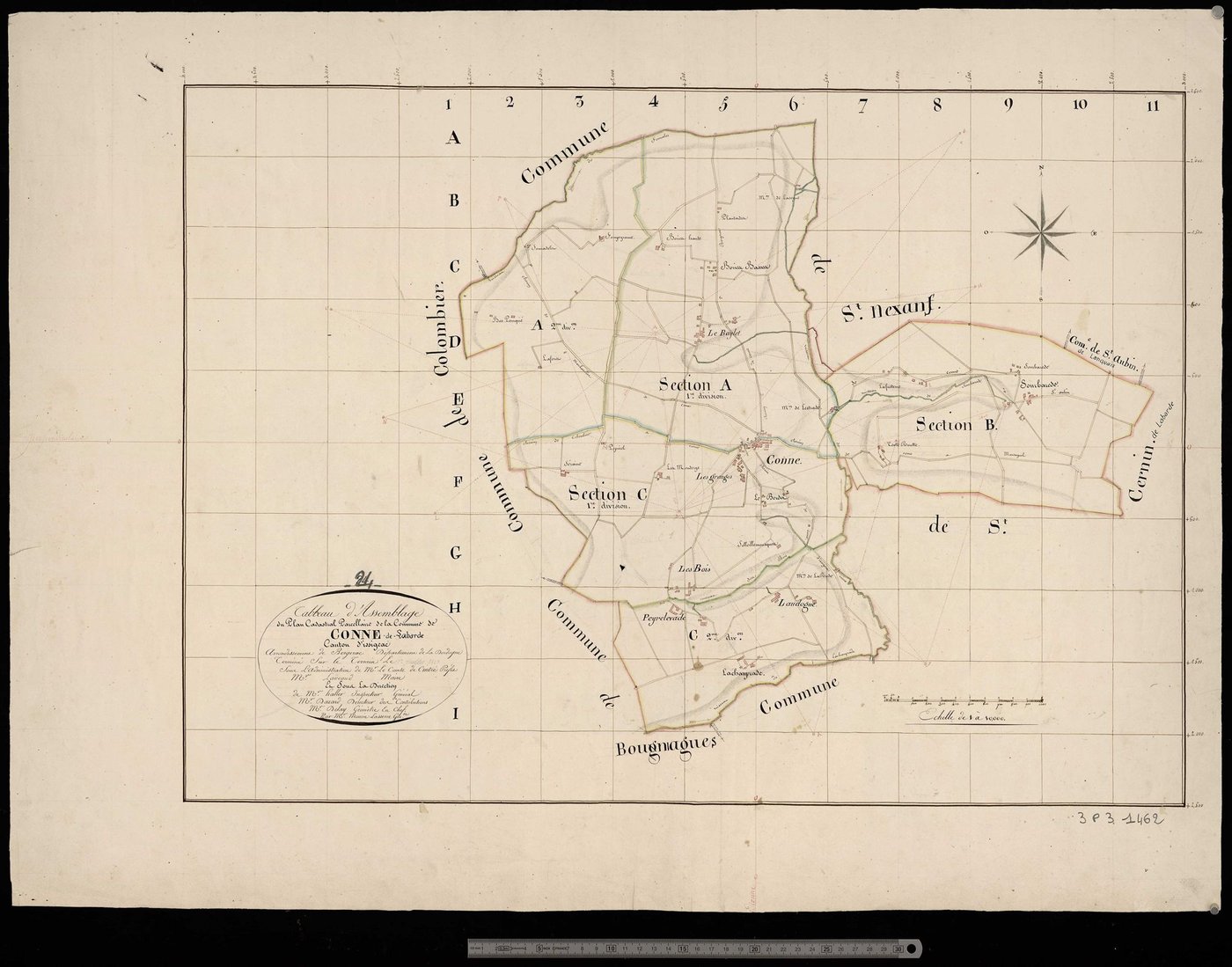 Conne-de-Labarde - Tableau d'assemblage