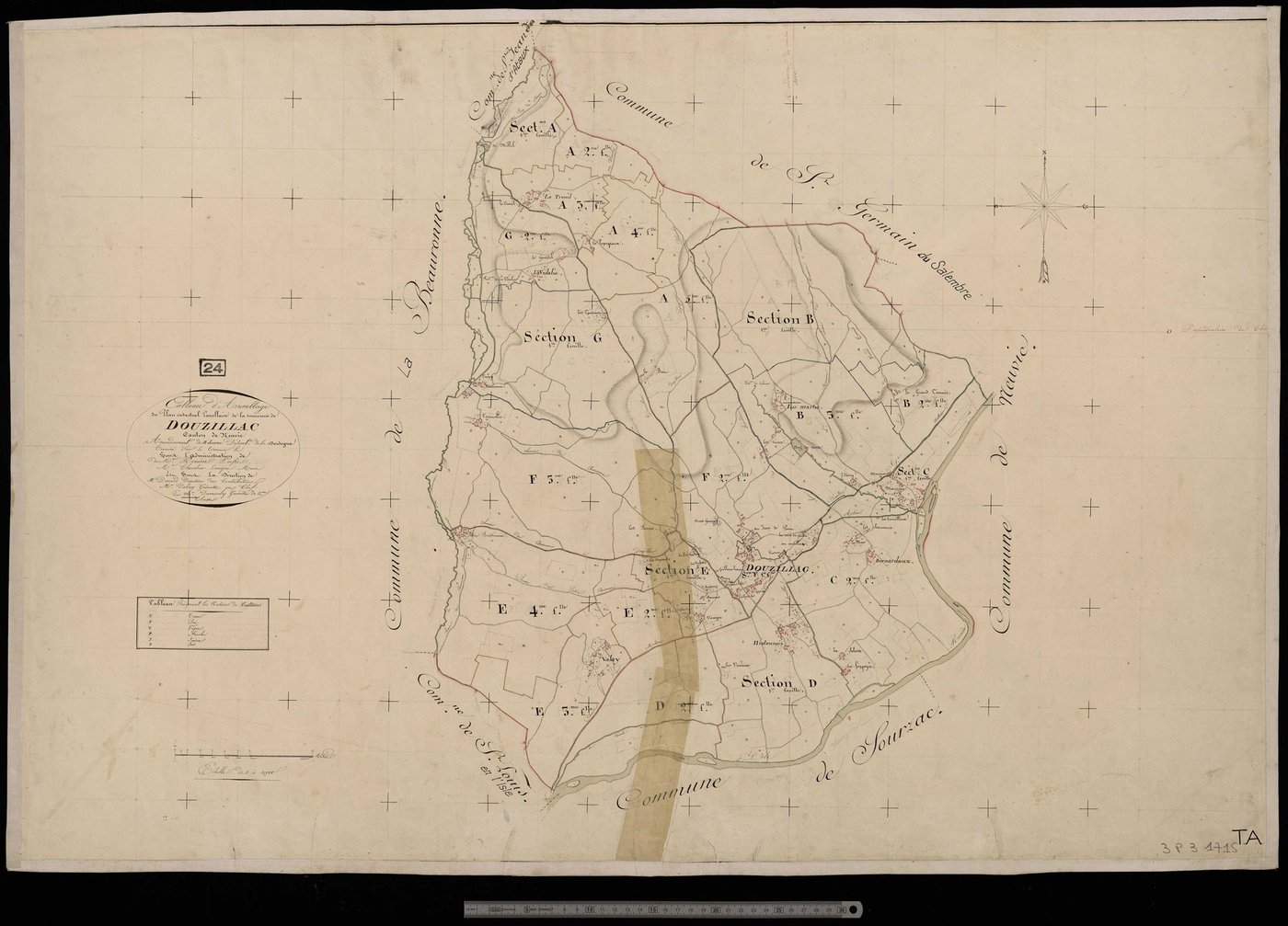 Douzillac - Tableau d'assemblage