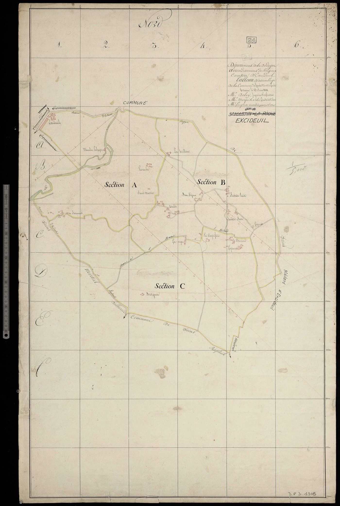 Excideuil - Tableau d'assemblage