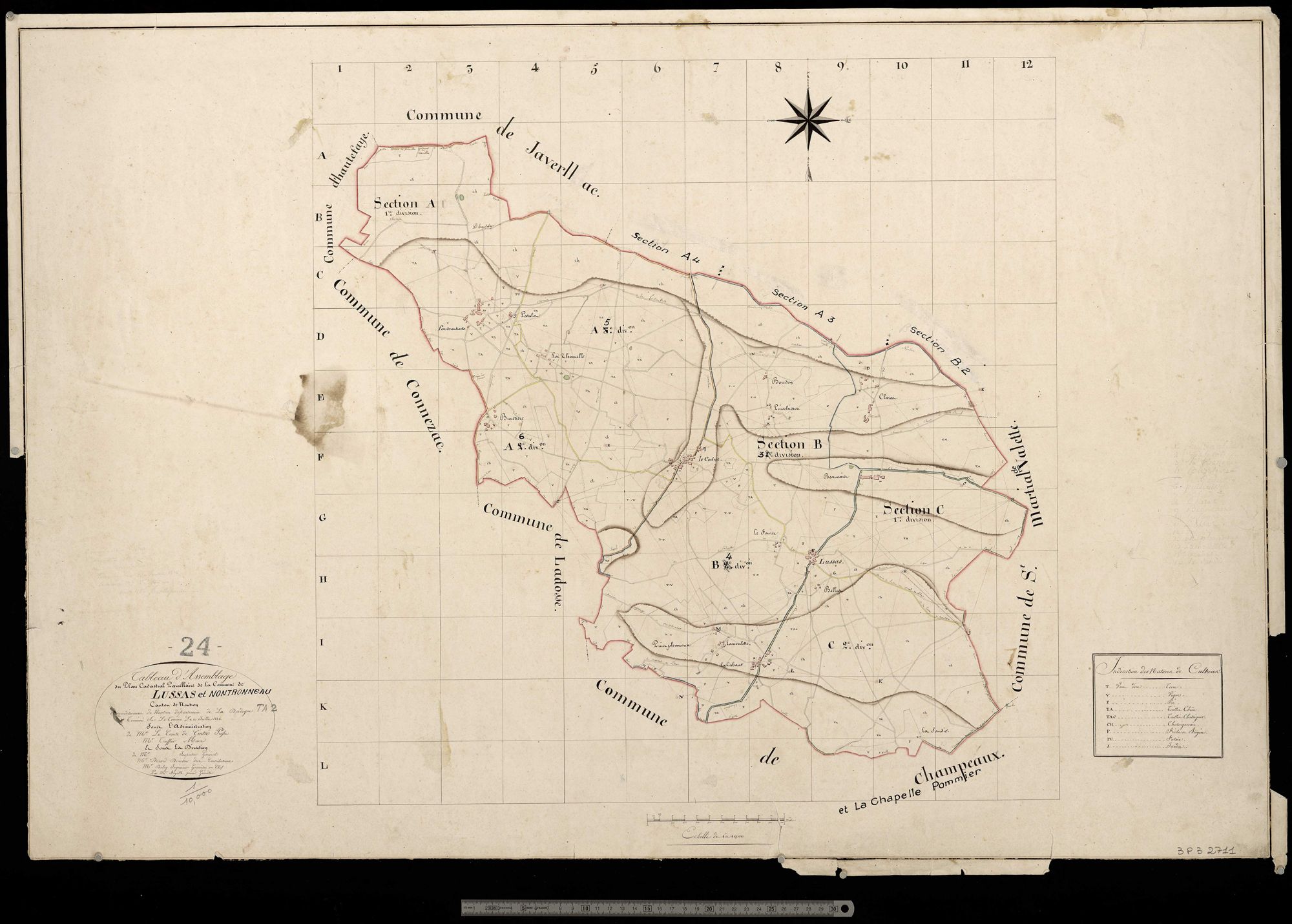 Lussas-et-Nontronneau - Tableau d'assemblage