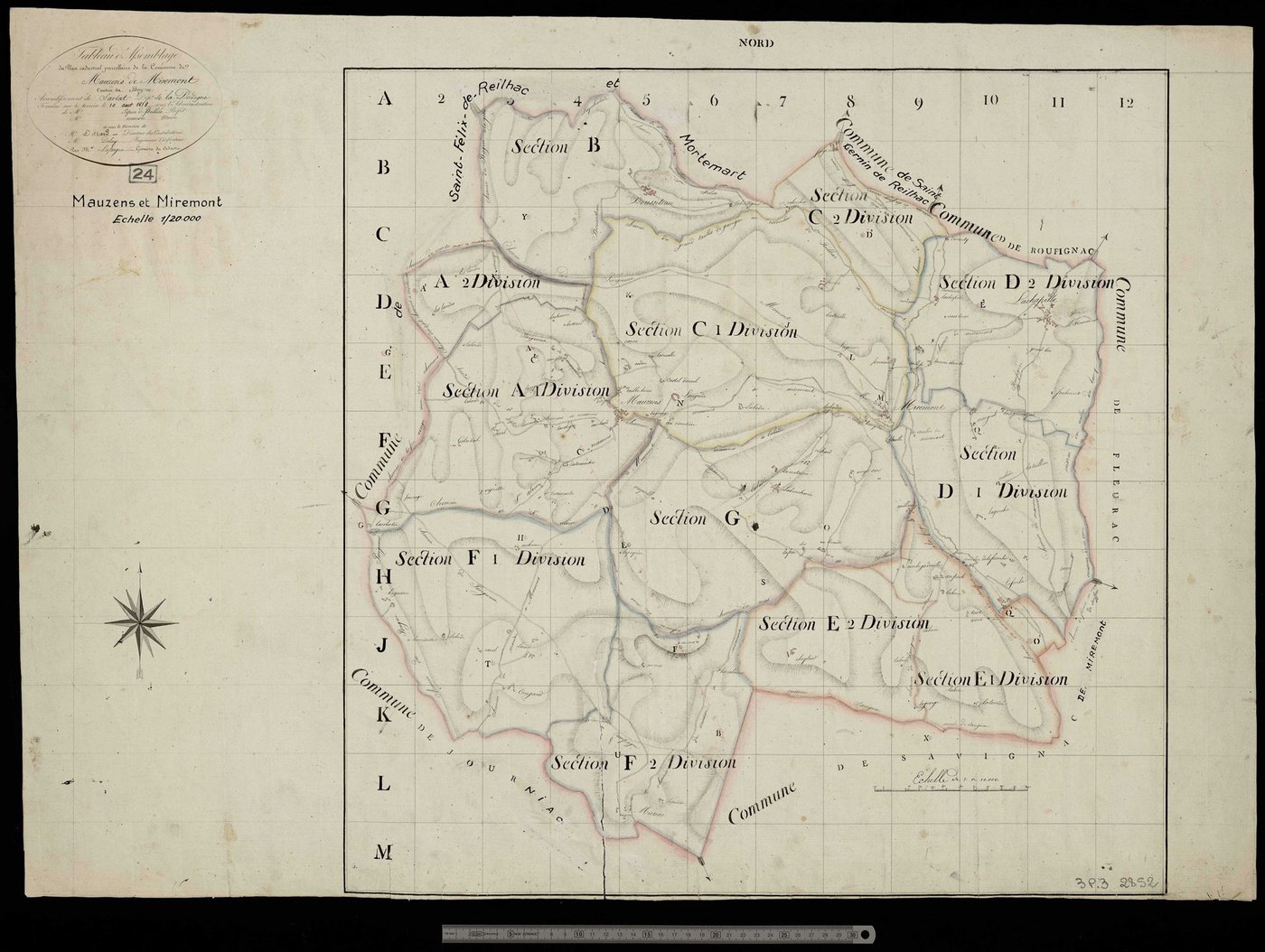 Mauzens-et-Miremont - Tableau d'assemblage