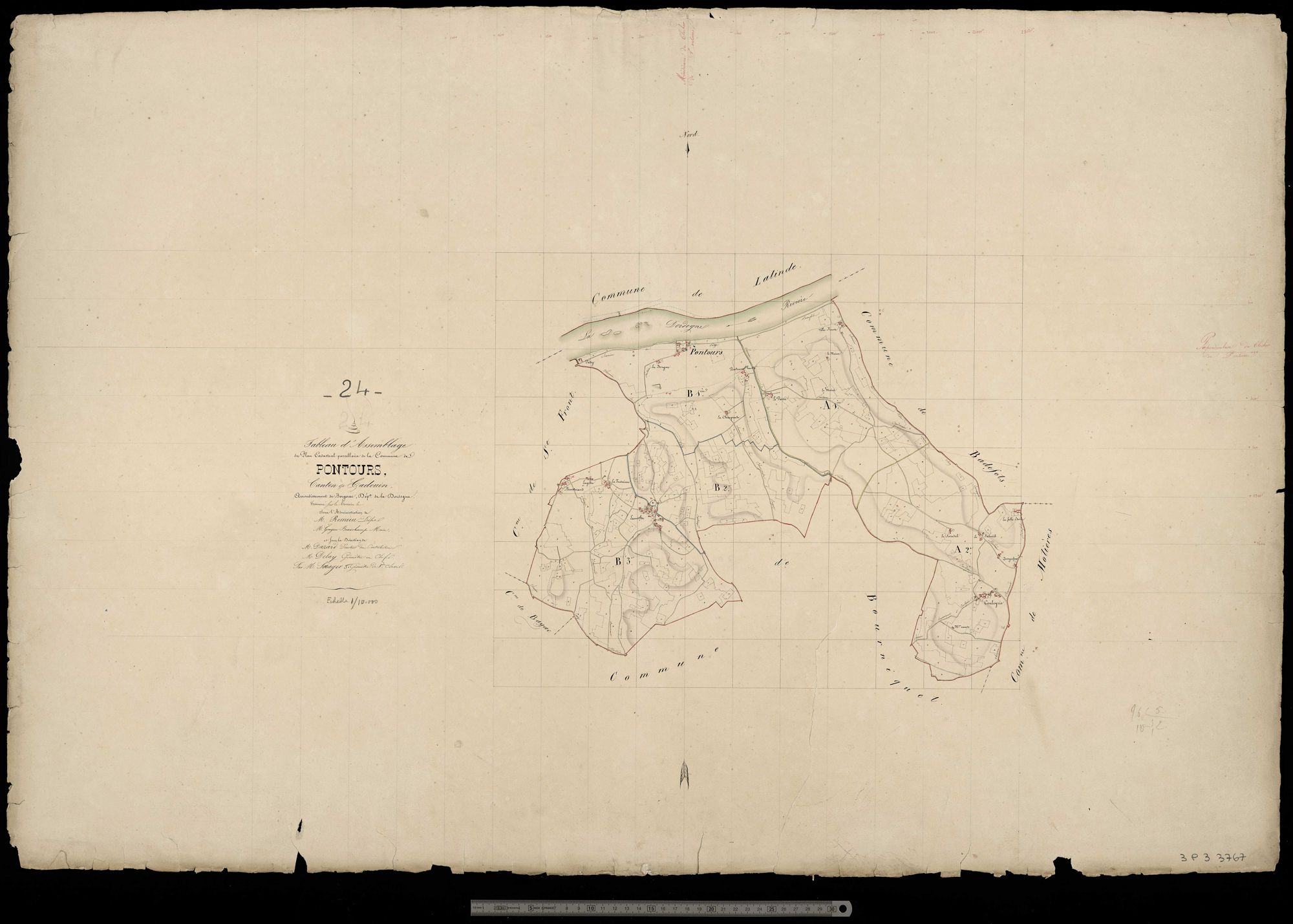 Pontours - Tableau d'assemblage