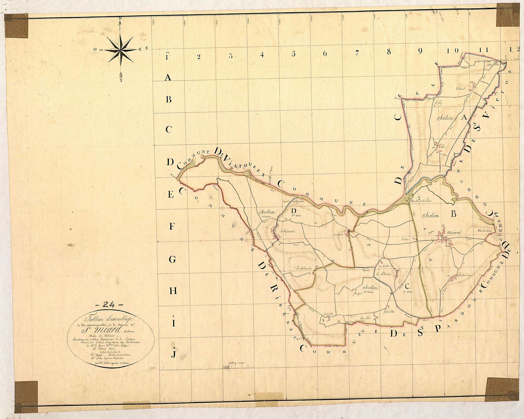 Saint-Méard-de-Drône - Tableau d'assemblage