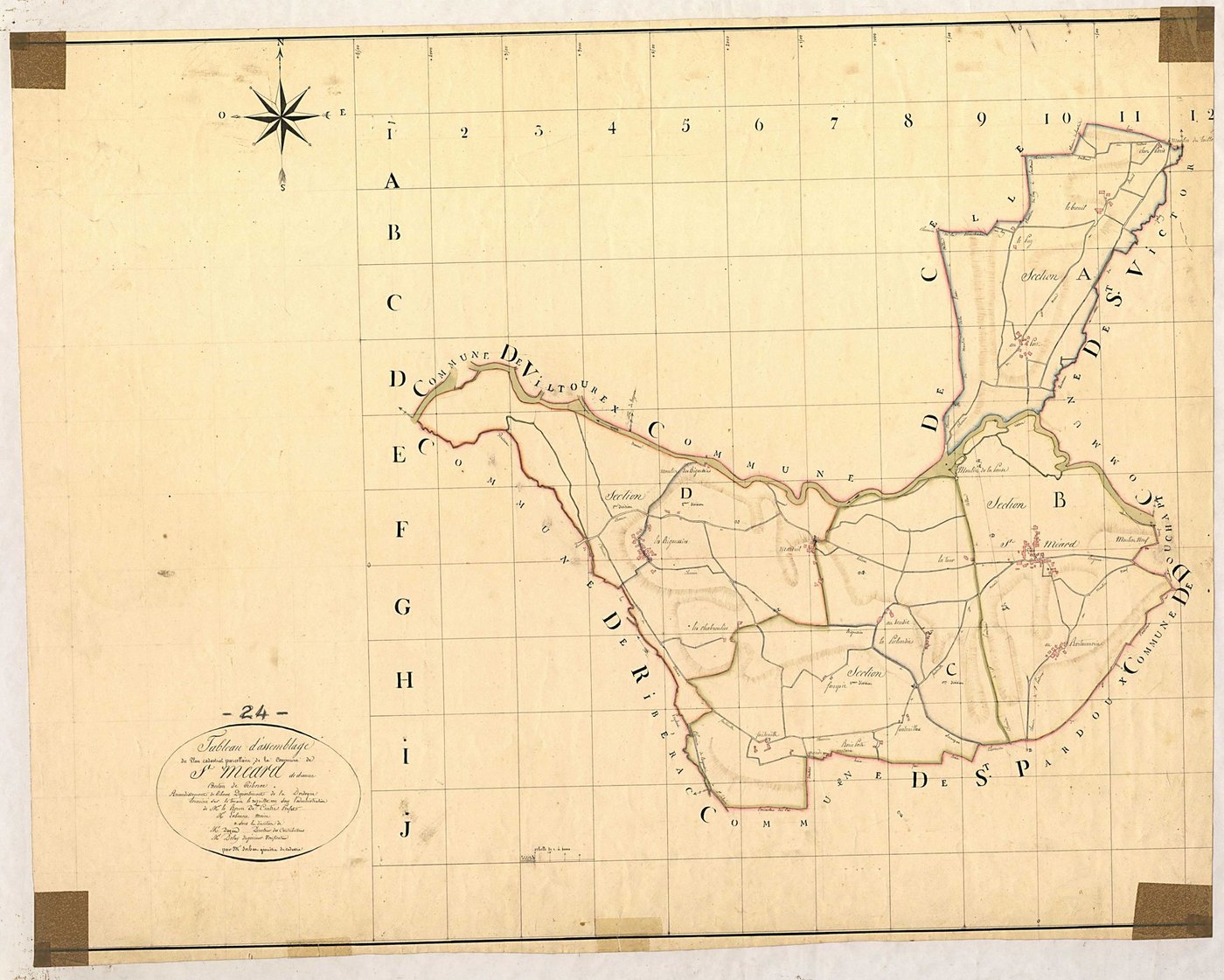 Saint-Méard-de-Drône - Tableau d'assemblage
