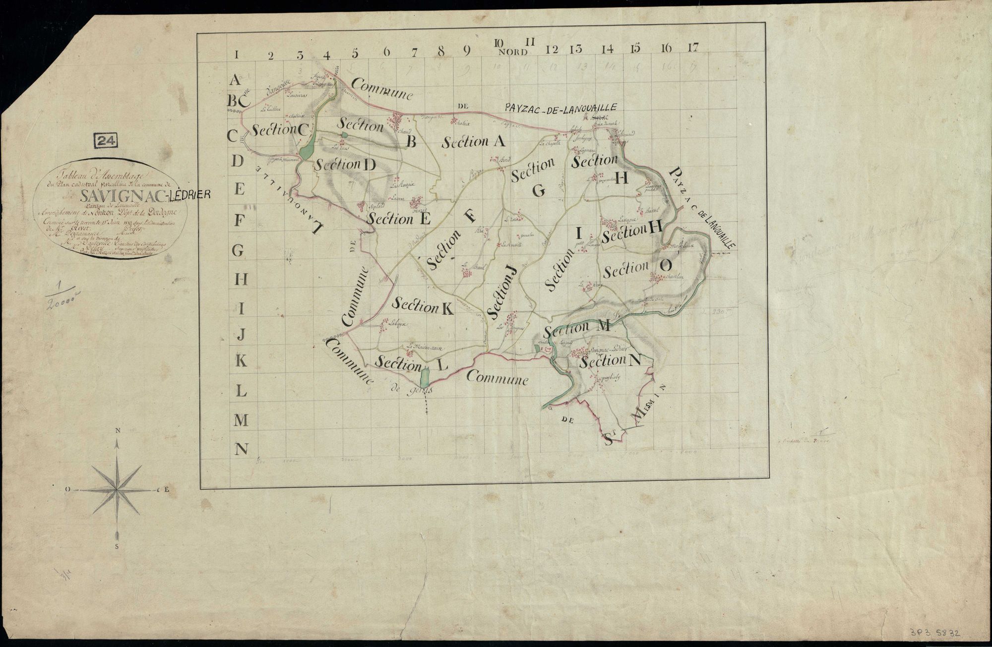 Savignac-Lédrier - Tableau d'assemblage