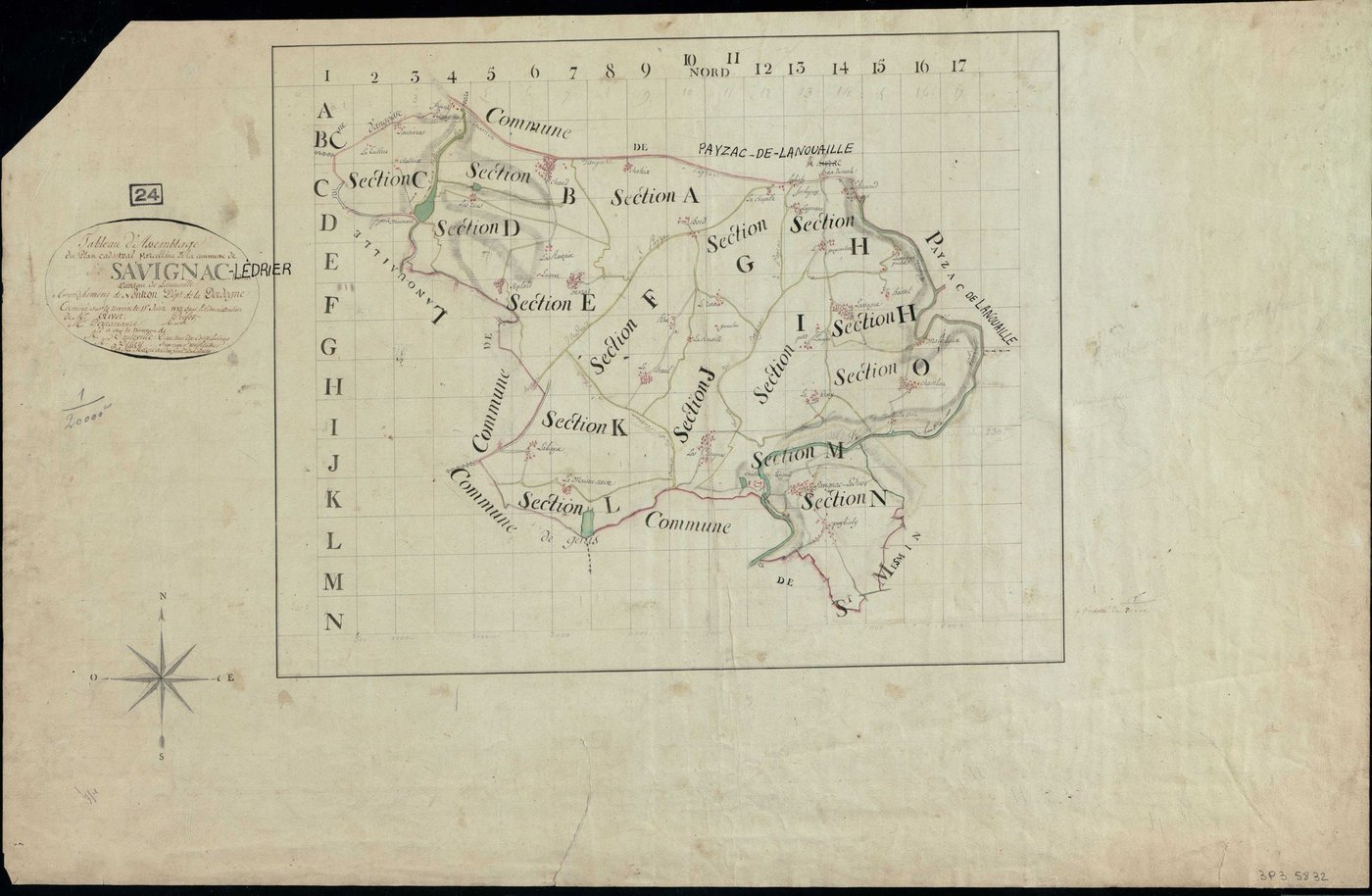 Savignac-Lédrier - Tableau d'assemblage