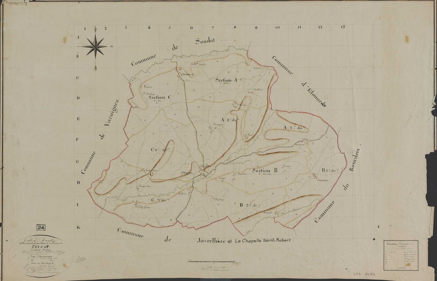 Teyjat - Tableau d'assemblage