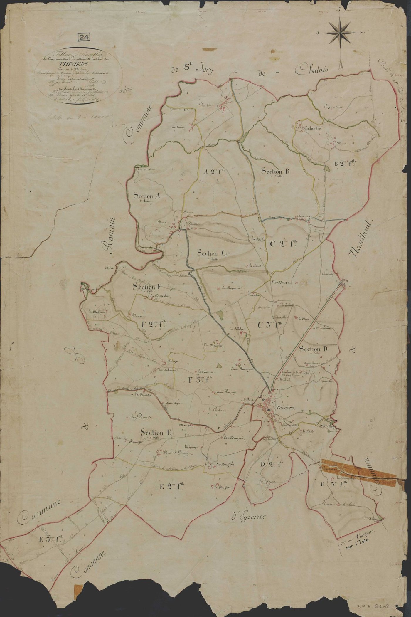 Thiviers - Tableau d'assemblage