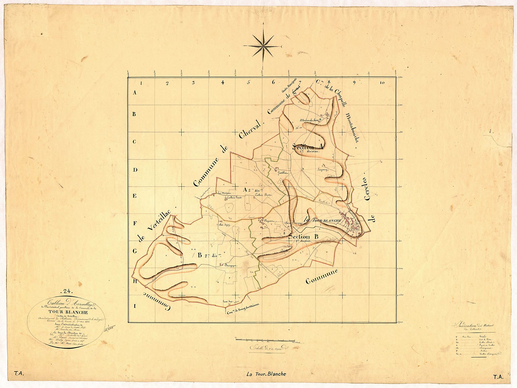La Tour-Blanche - Tableau d'assemblage