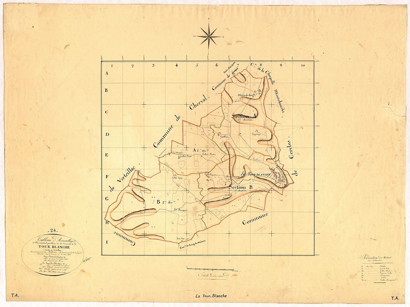 La Tour-Blanche - Tableau d'assemblage