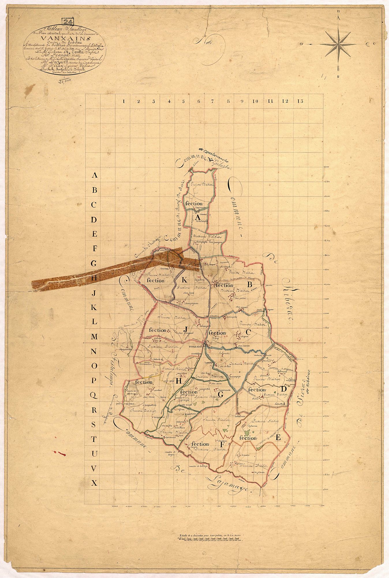 Vanxains - Tableau d'assemblage