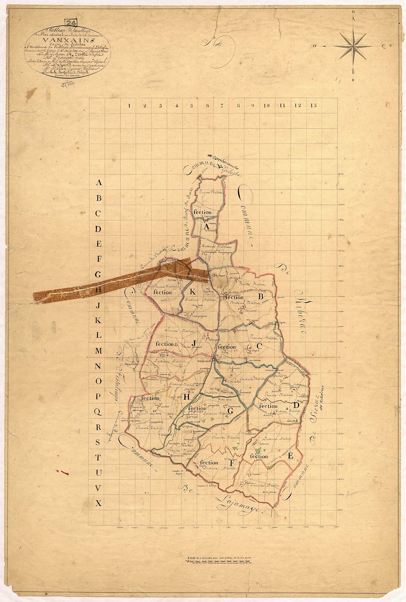 Vanxains - Tableau d'assemblage