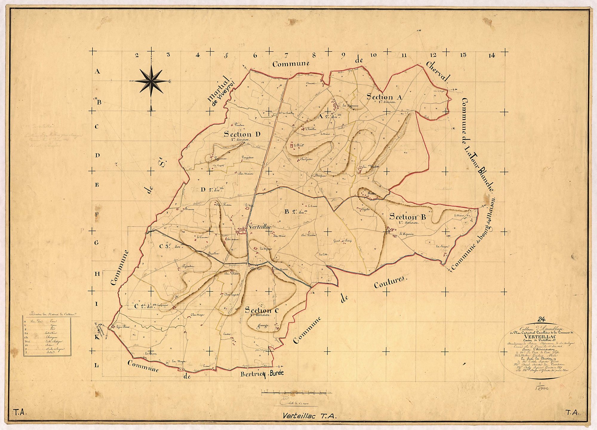 Verteillac - Tableau d'assemblage