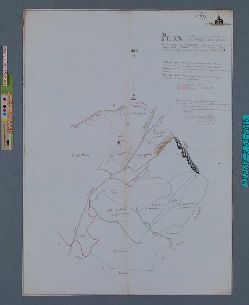 Plan d'une partie seulement du territoire de la commune