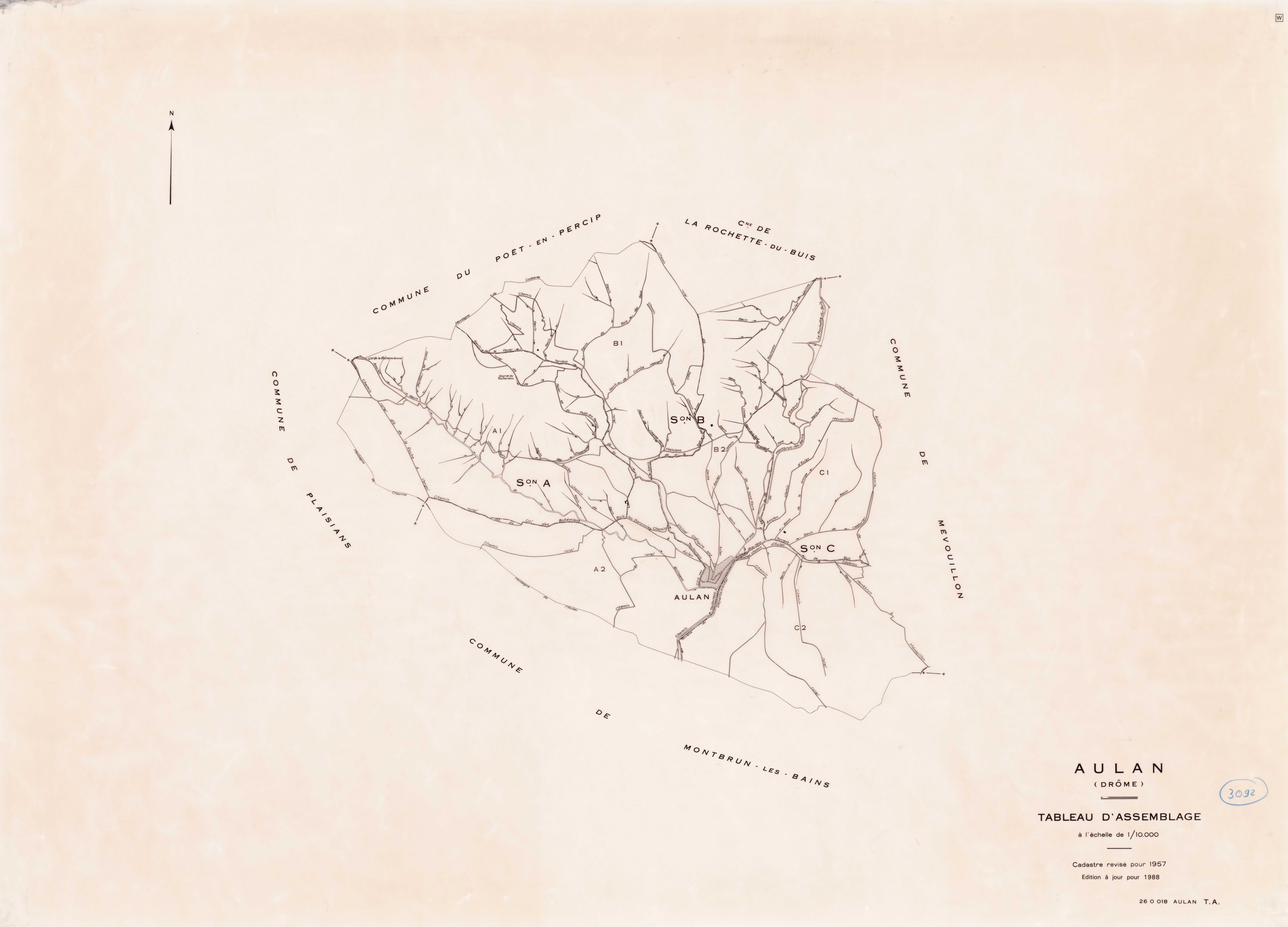 Tableau d'assemblage. 1988.