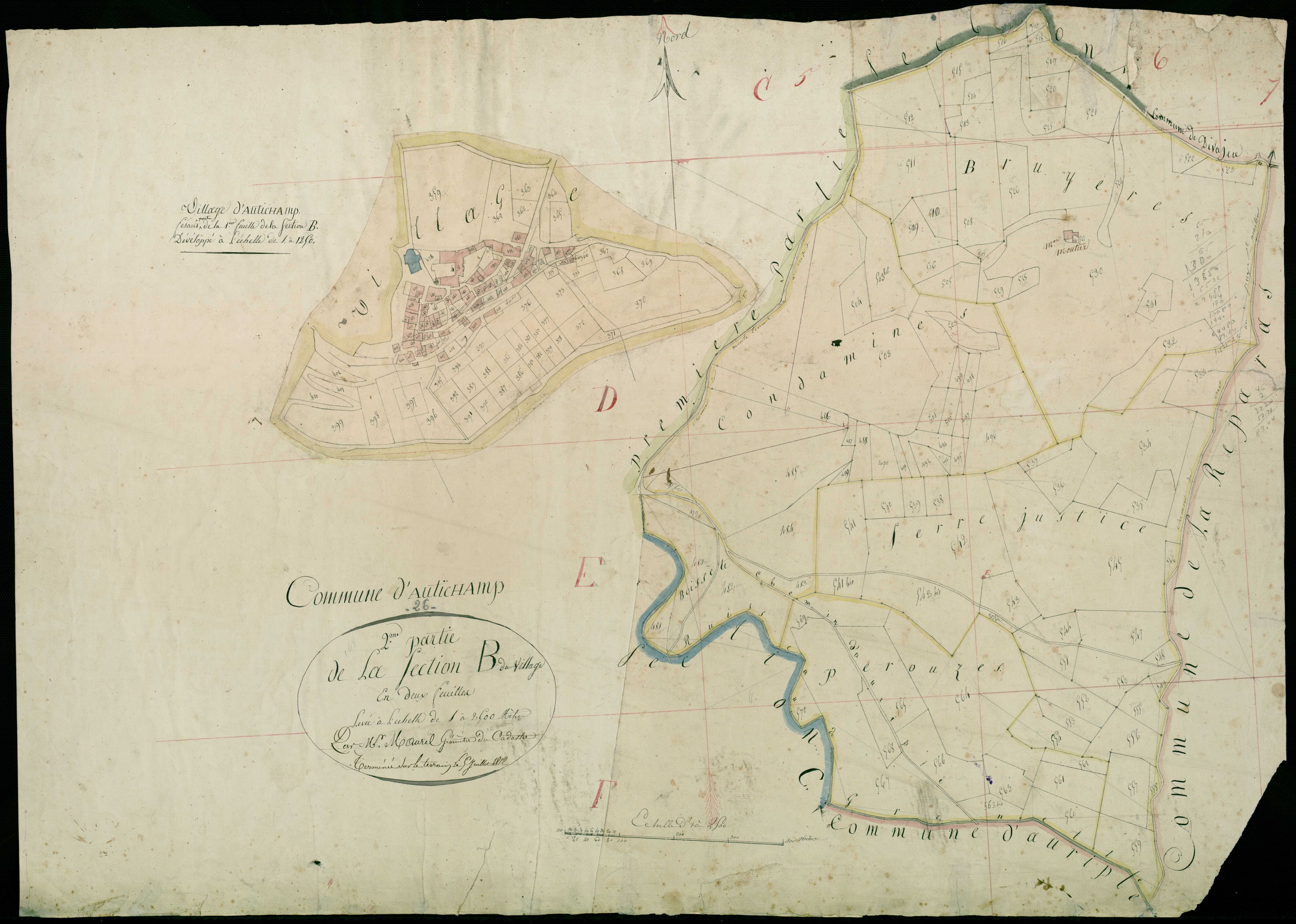 Section B2, Village (le). Village (agrandissement sur B2).