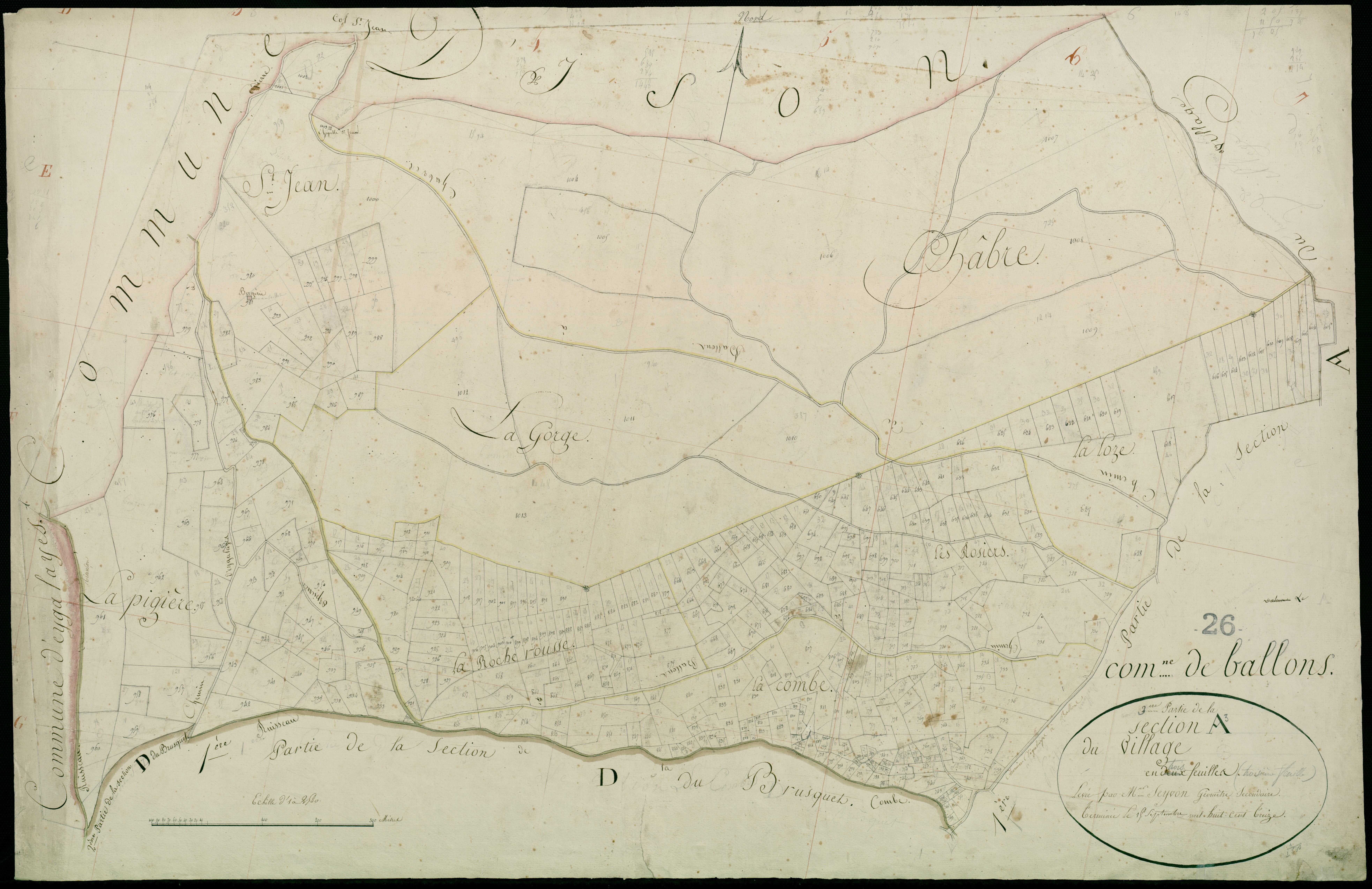 Section A3, Village (le). Village (agrandissement sur A1).