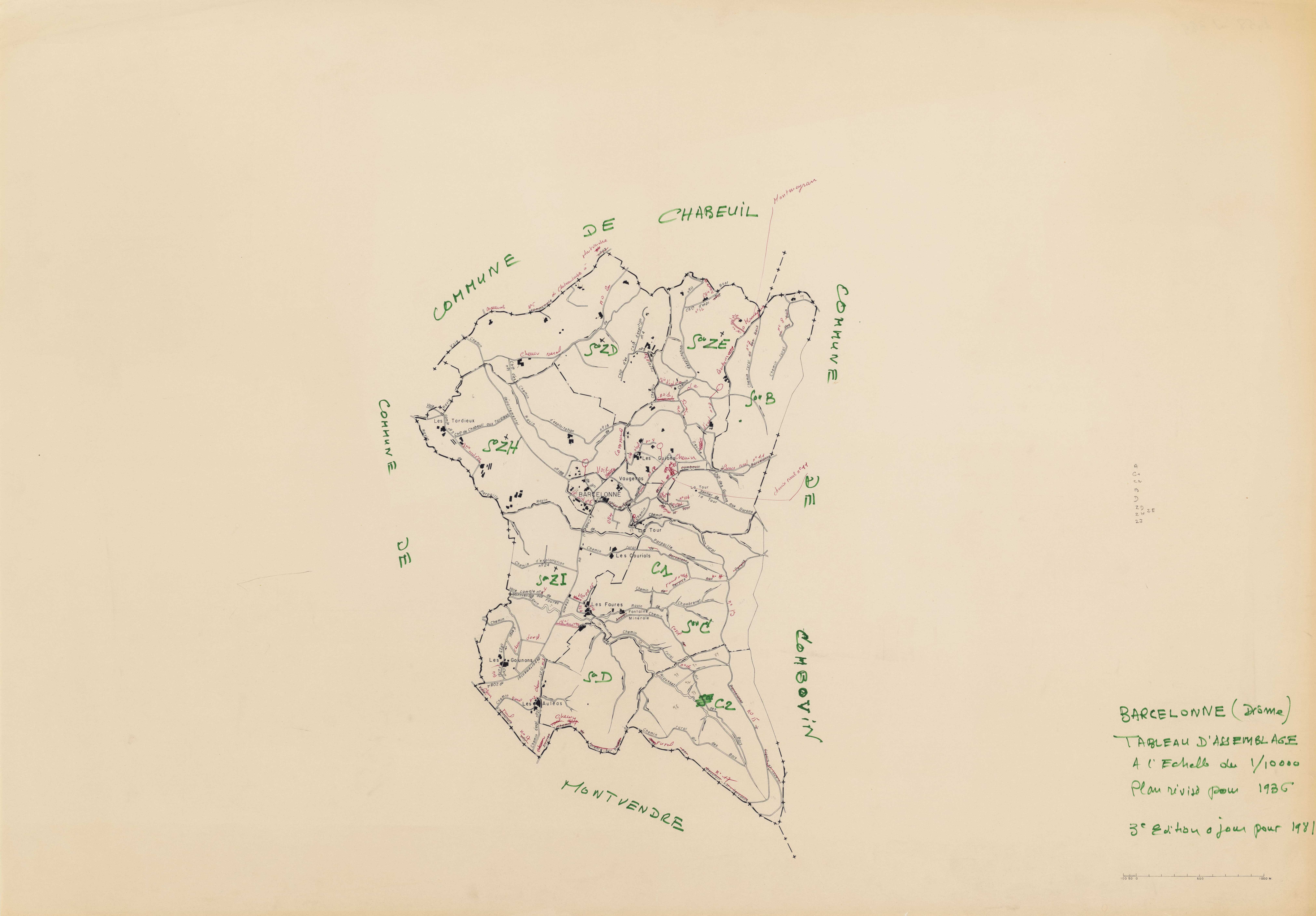 Tableau d'assemblage. 1981.