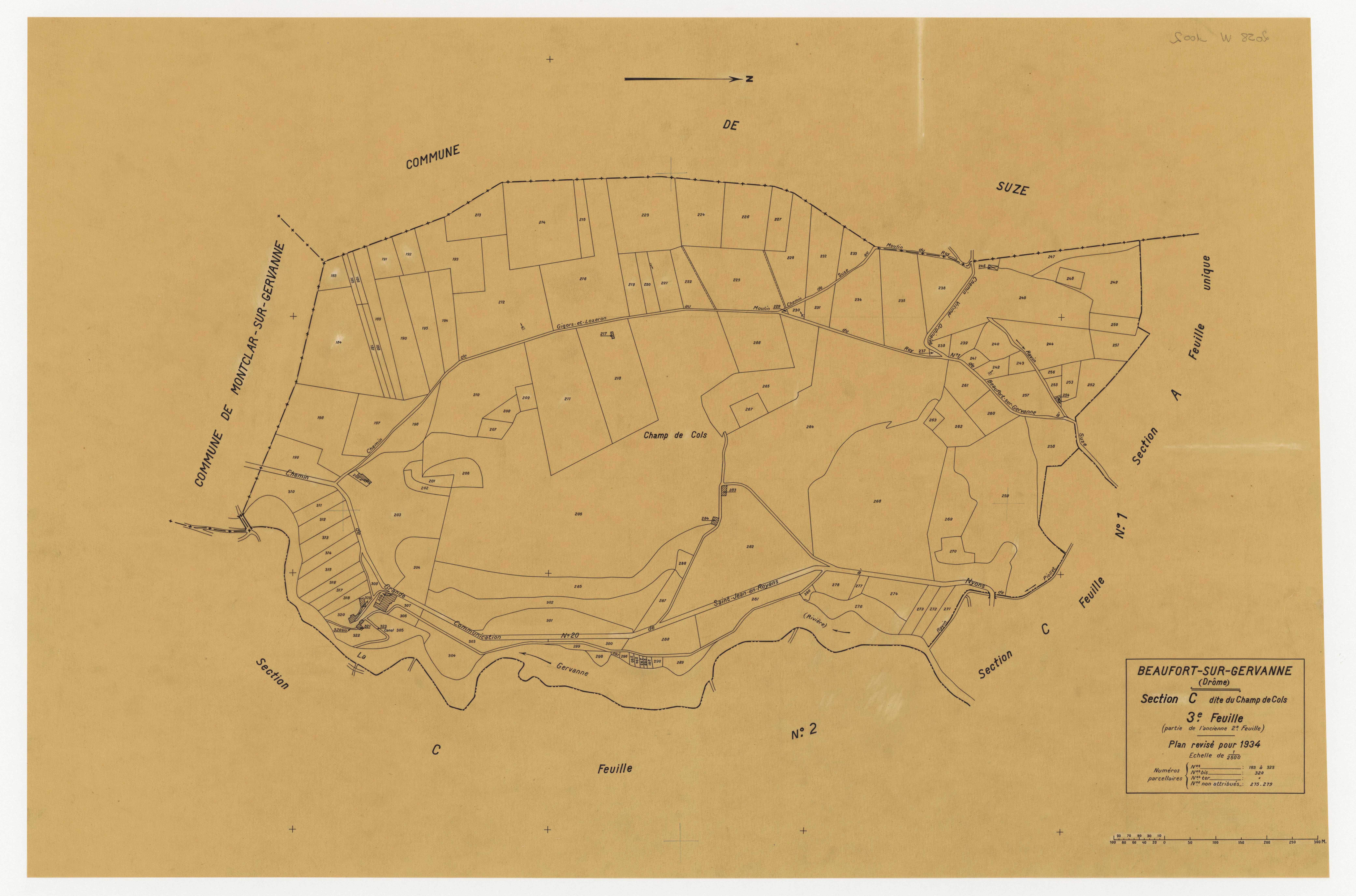 C3, Le Champ de Cols. 1934.