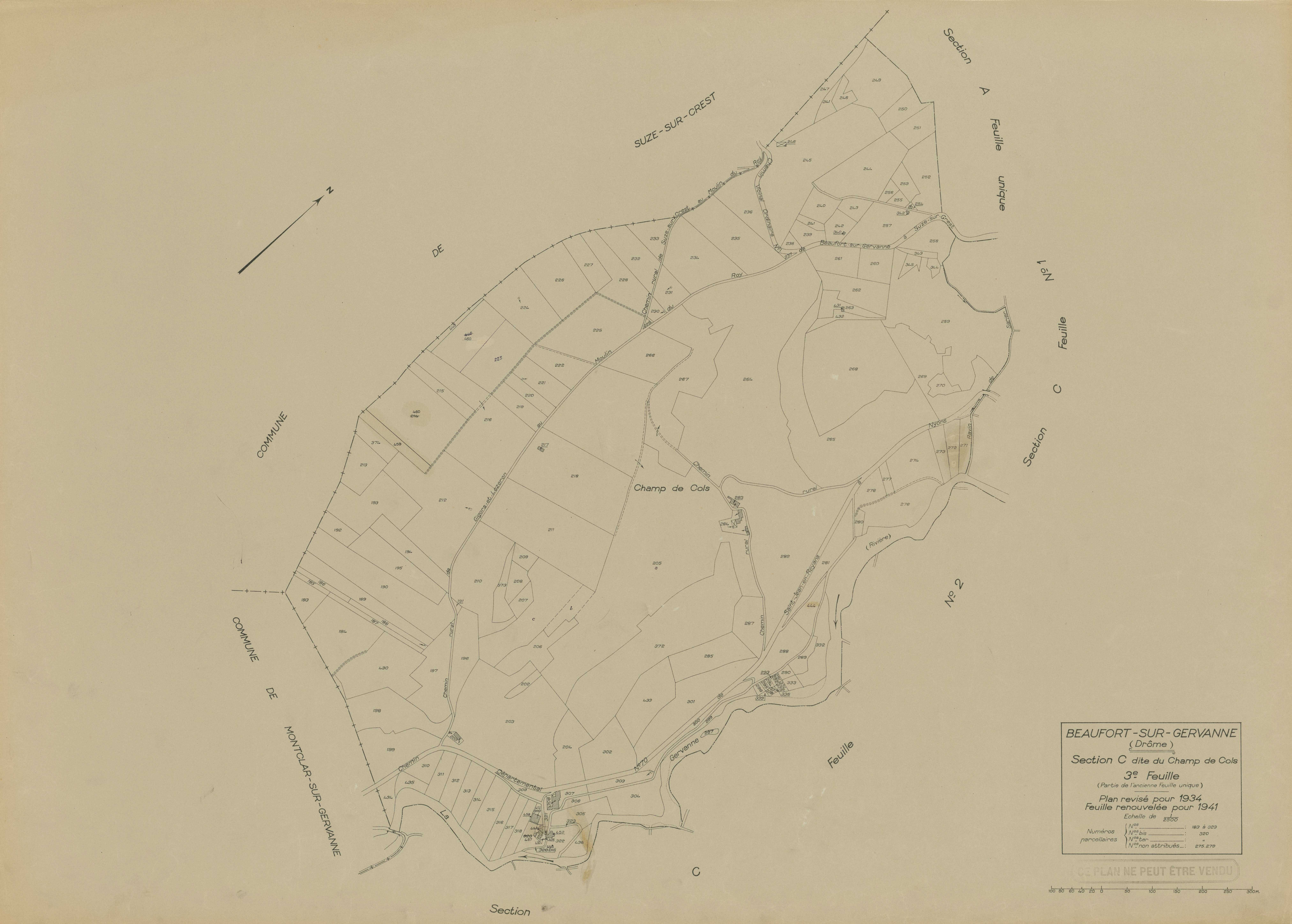 C3, Le Champ de Cols. 1941.