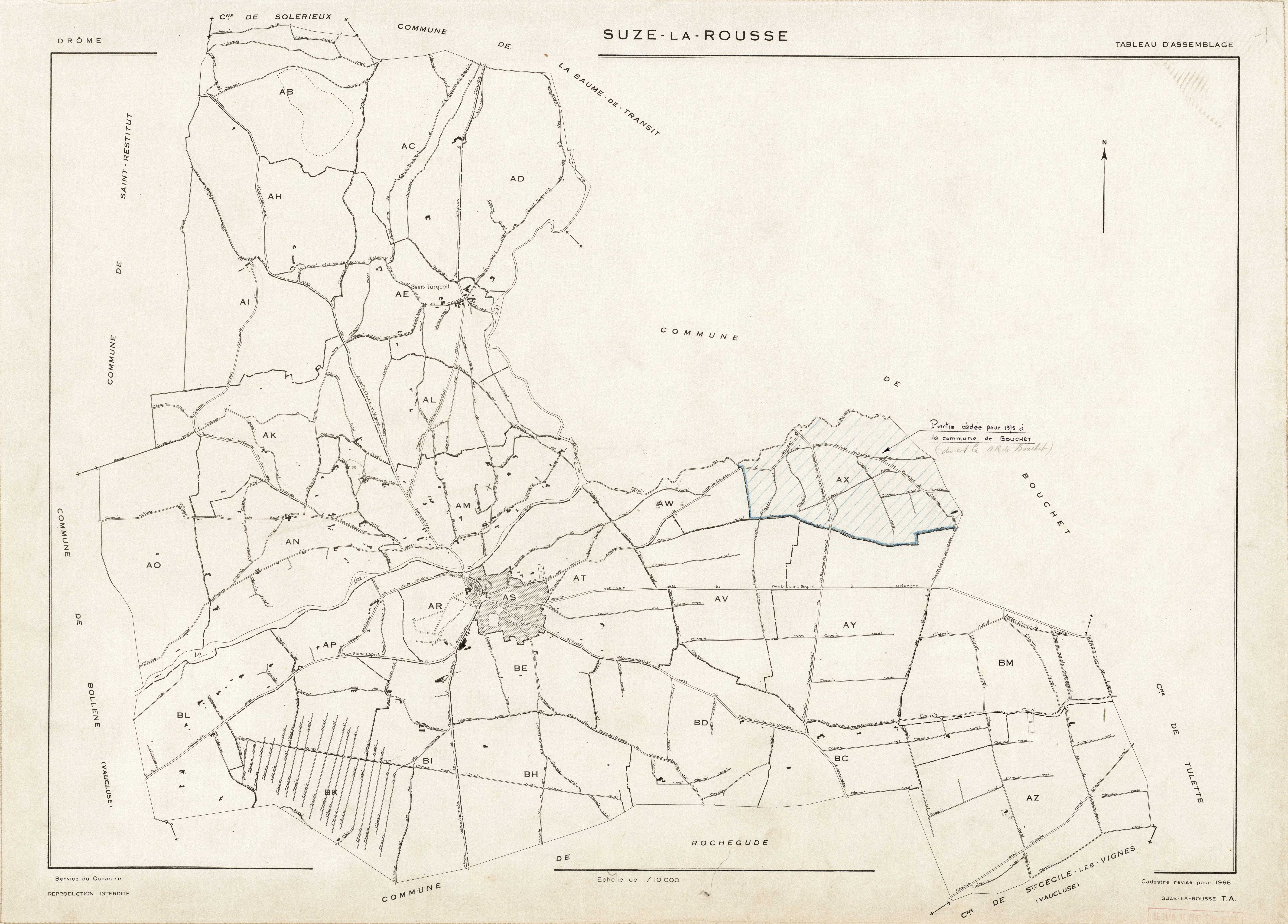 Tableau d'assemblage. 1966-1975.