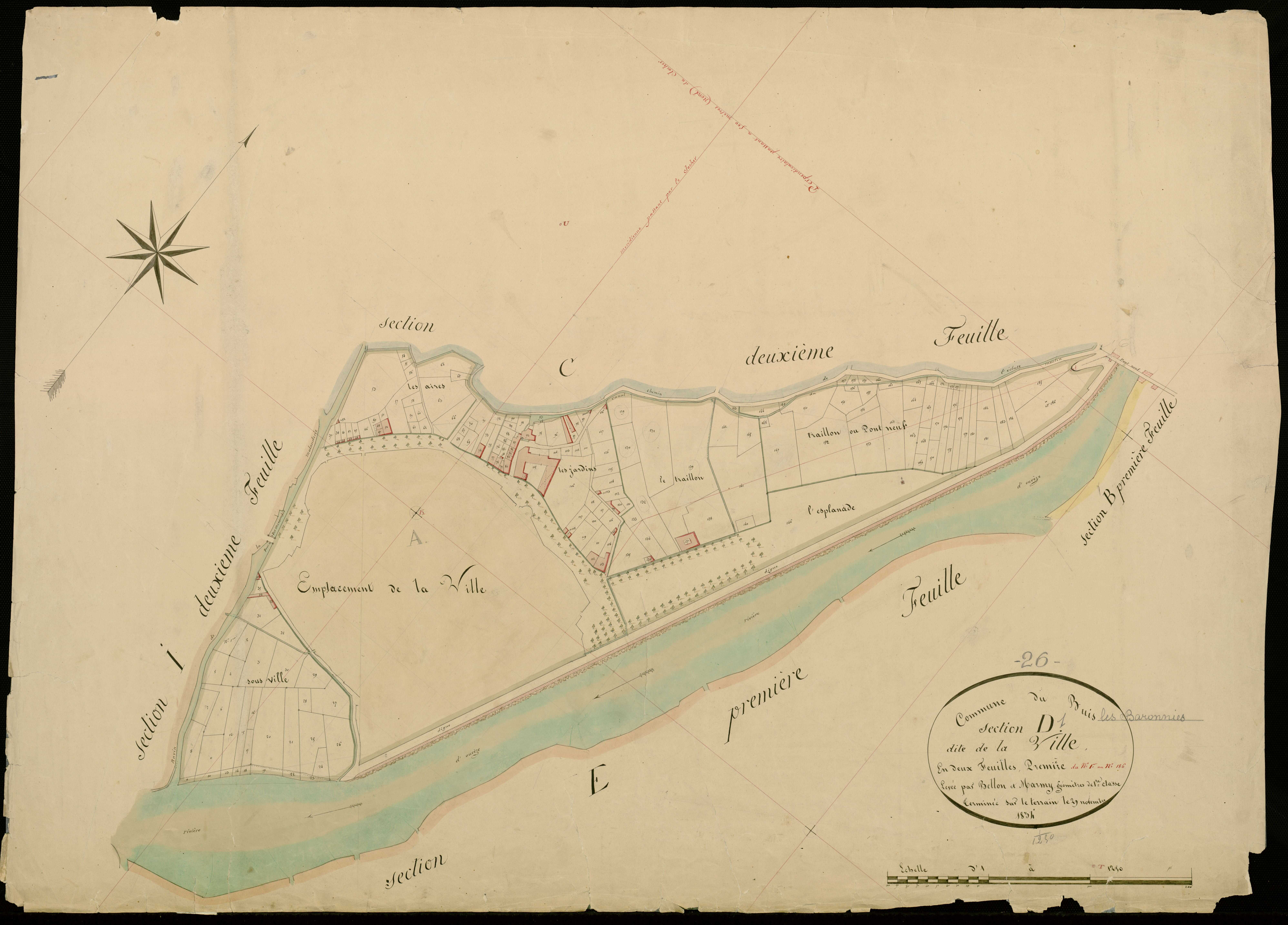 Section D1, la Ville. Ville (agrandissement sur D2).