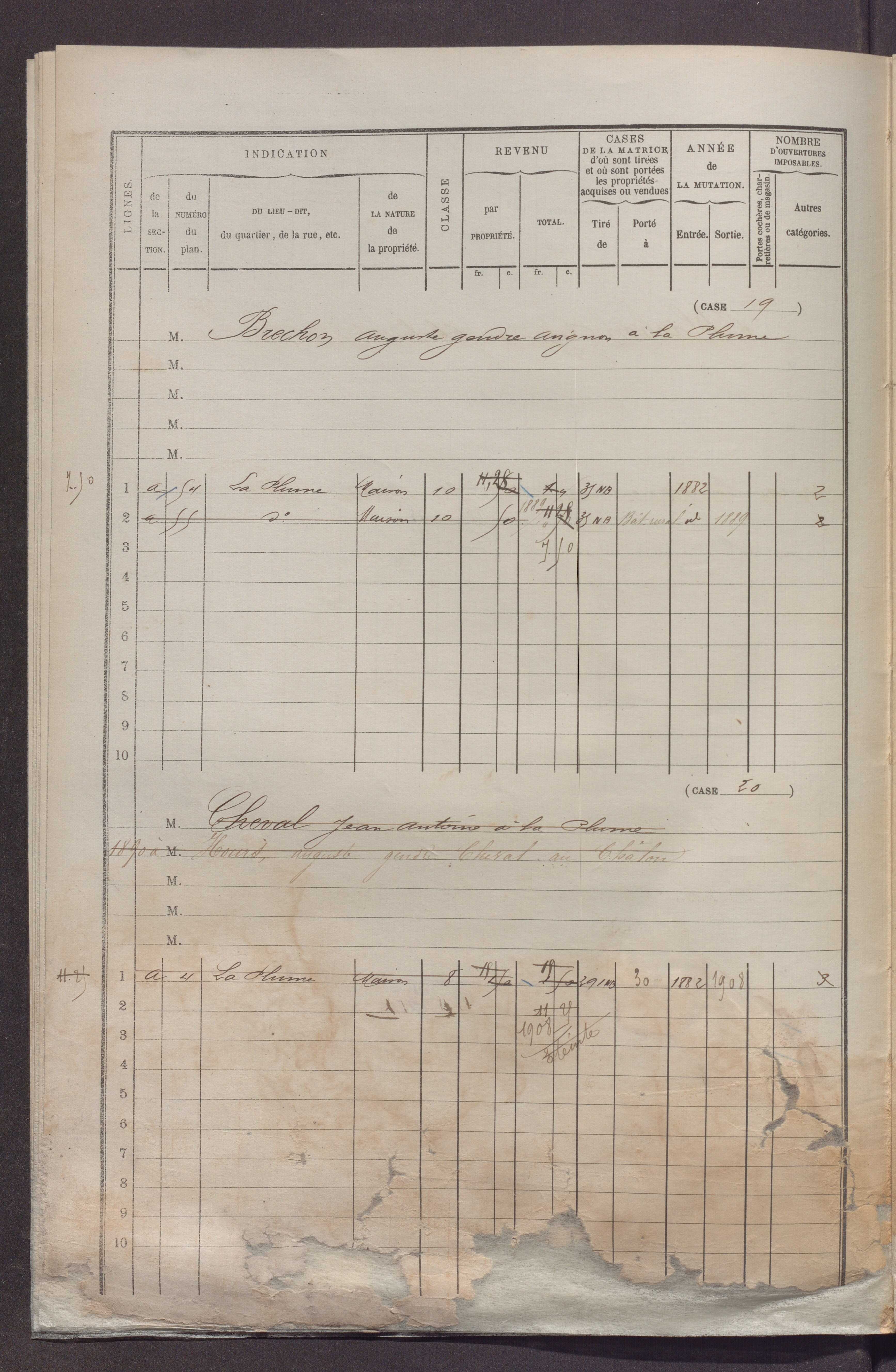 Volume 1 : cases 1-88 (3 janvier 1882).