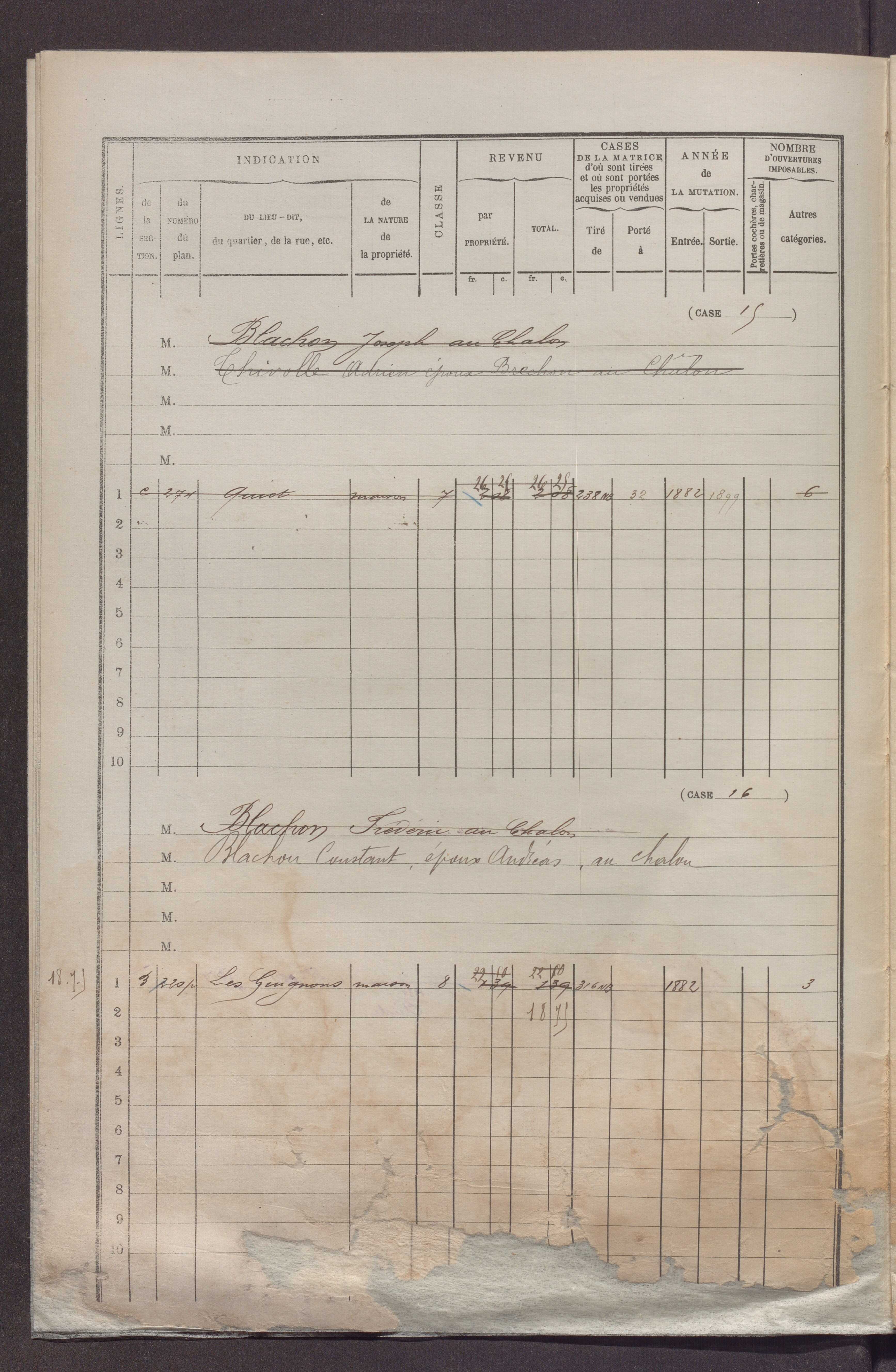 Volume 1 : cases 1-88 (3 janvier 1882).