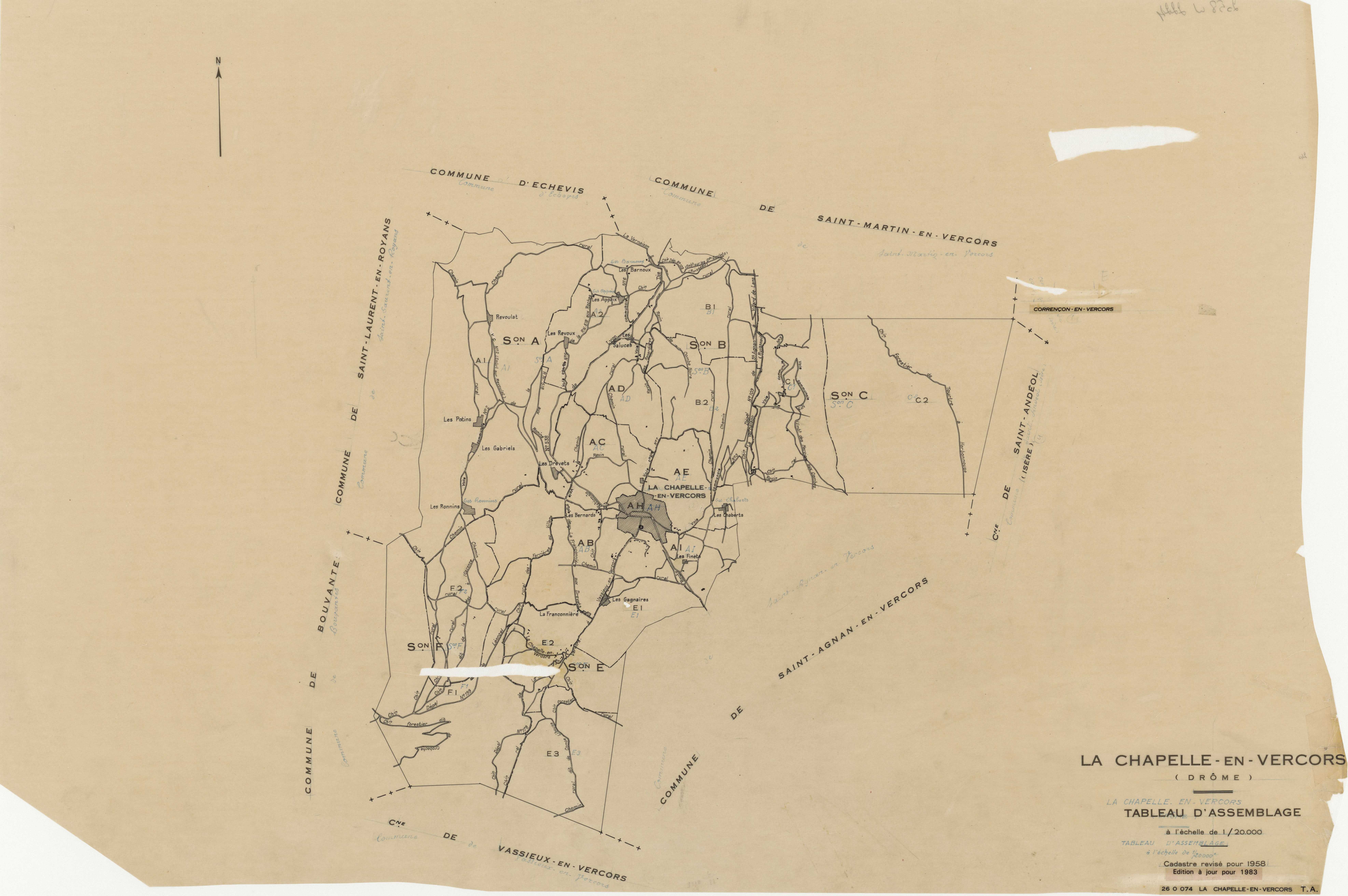 Tableau d'assemblage. 1983.