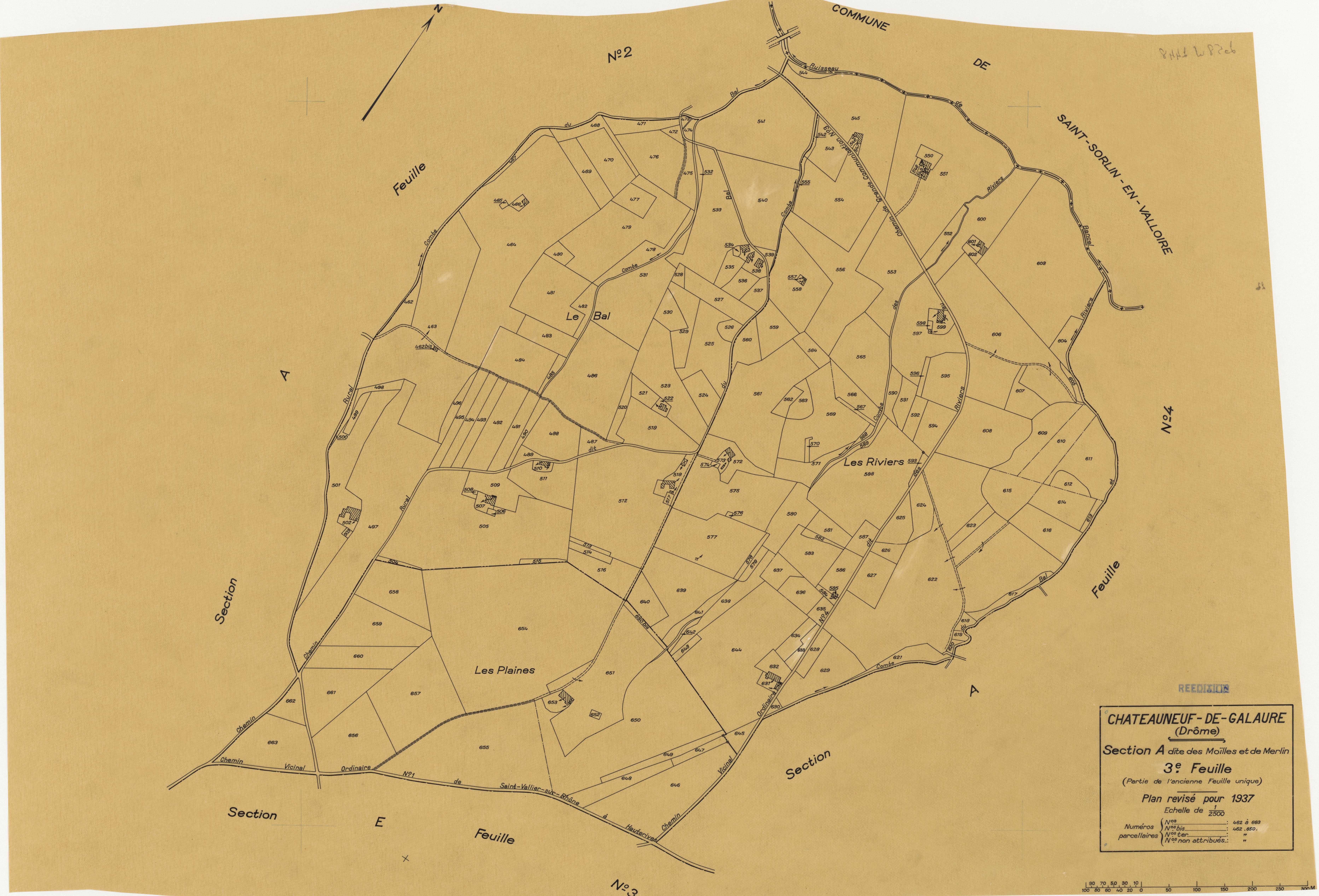 A3, Moïlles et de Merlin. 1937.