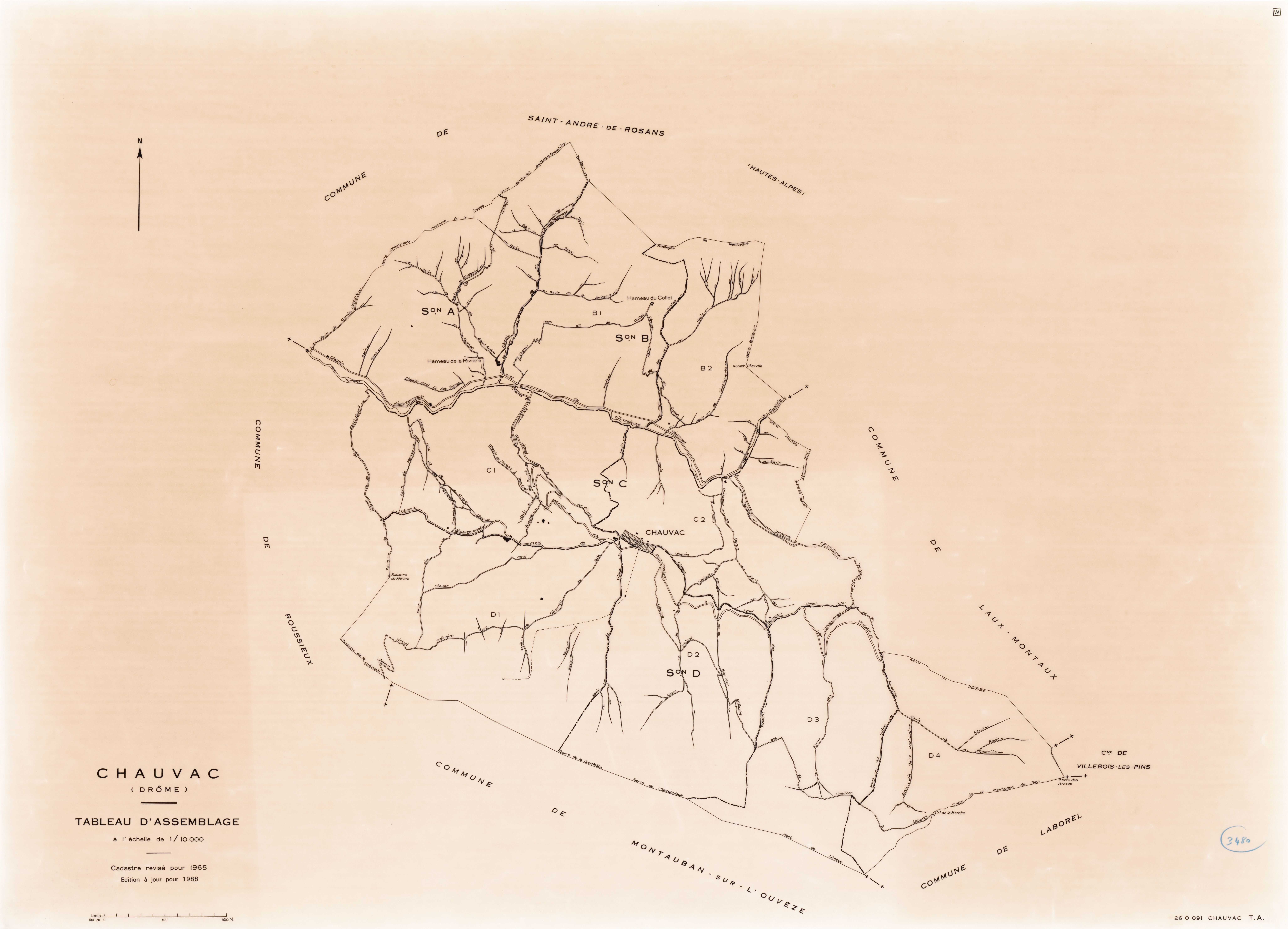 Tableau d'assemblage. 1988.