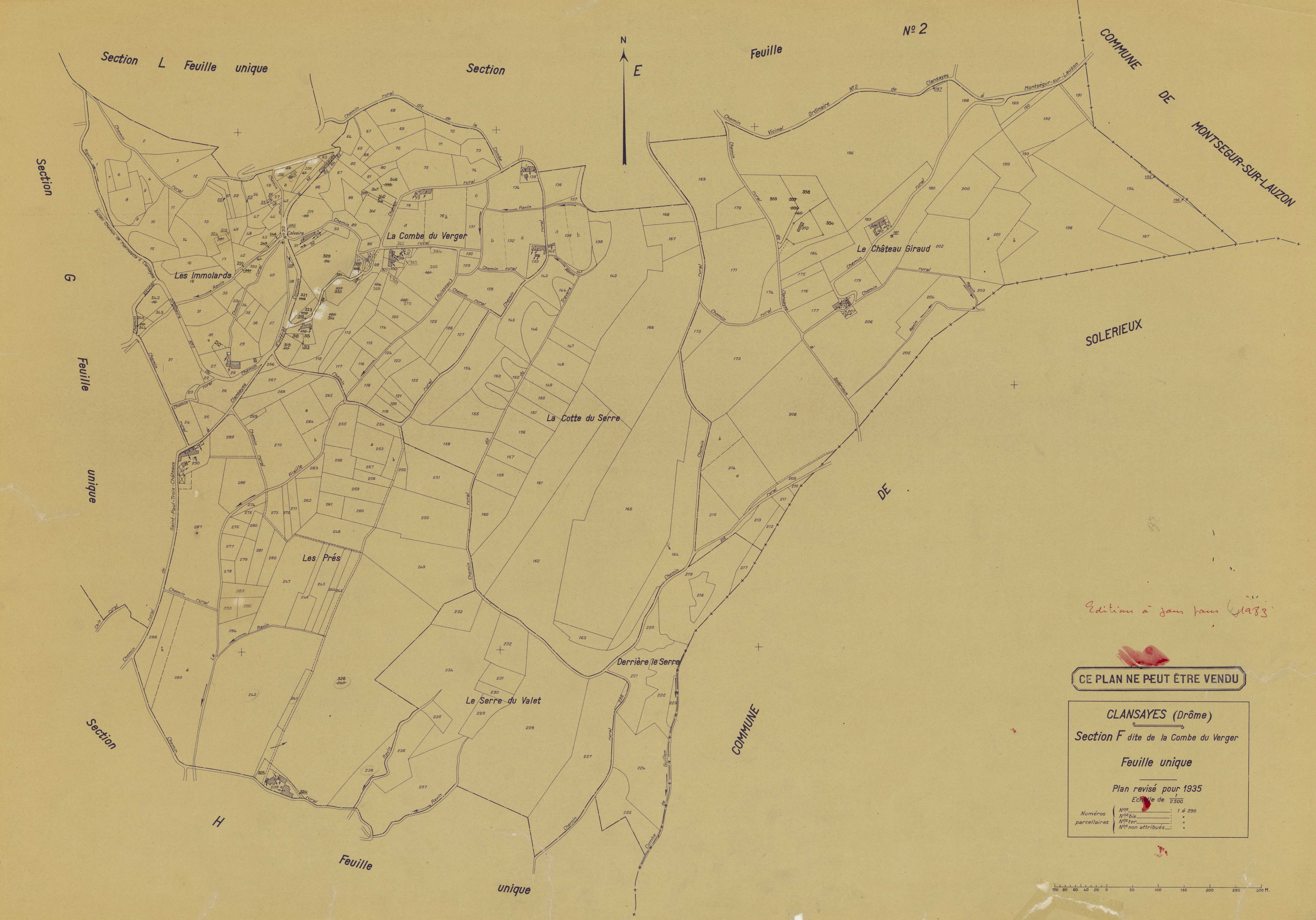 F, La Combe du Verger. 1983.