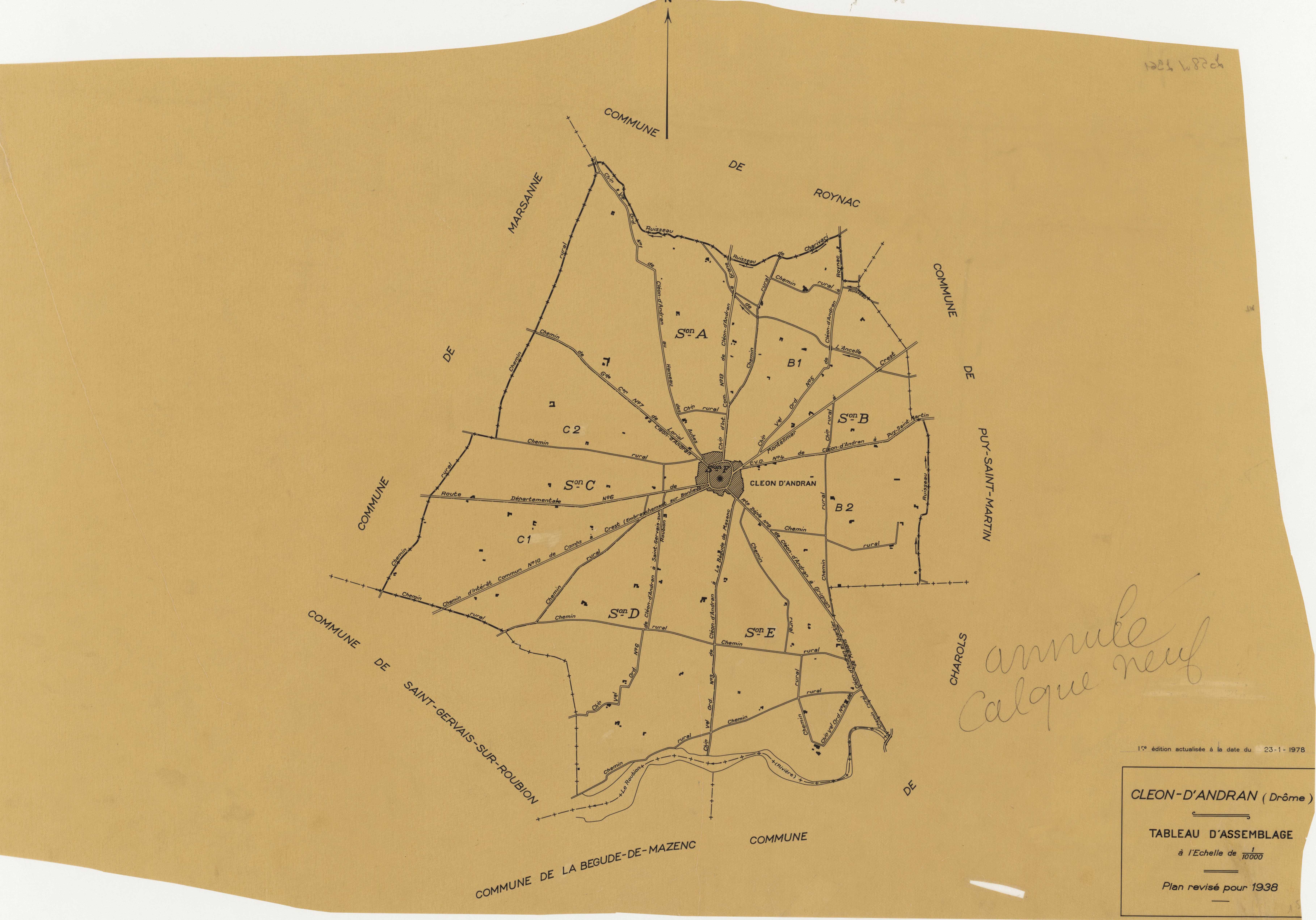 Tableau d'assemblage. 1978.