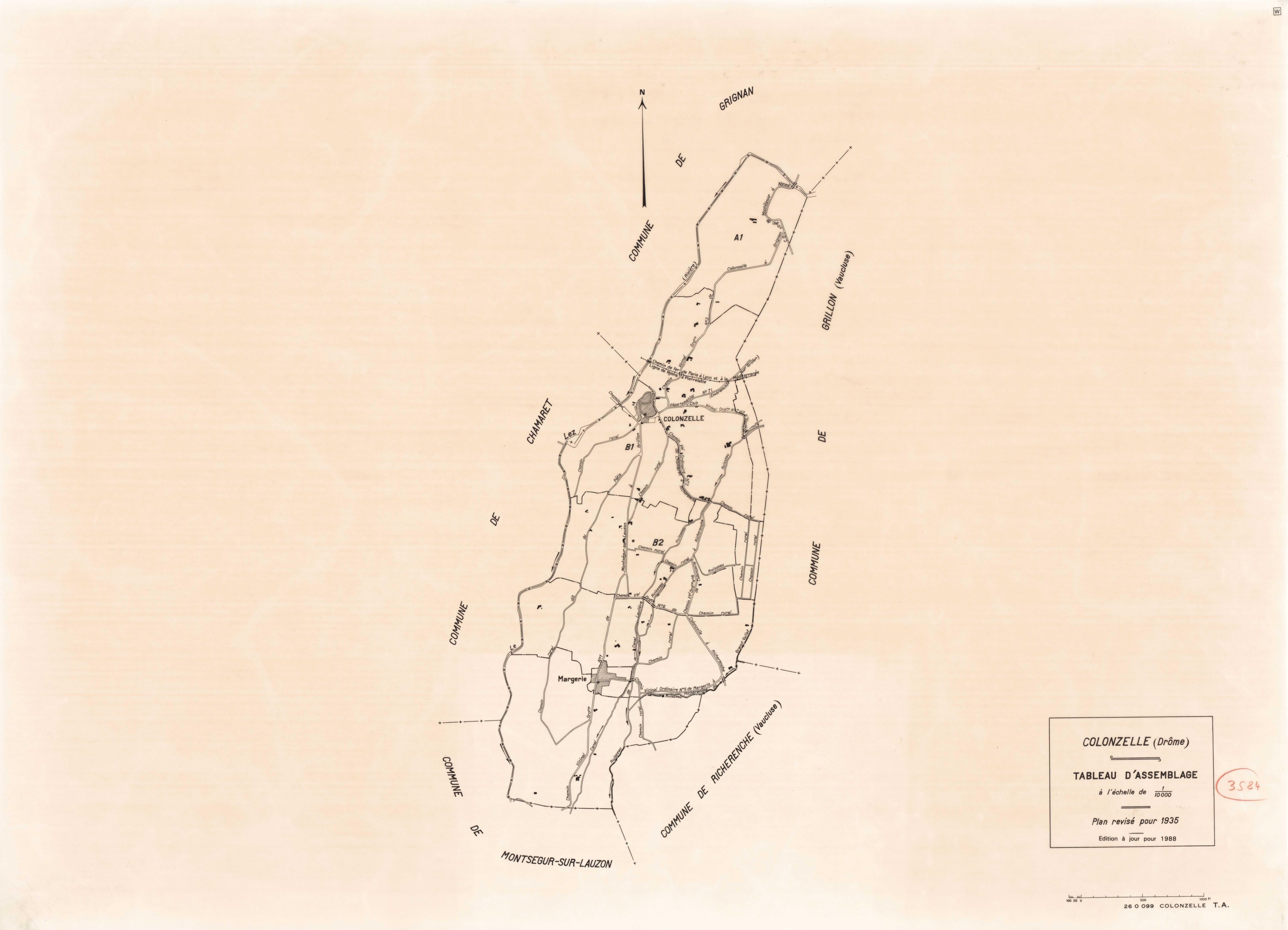 Tableau d'assemblage. 1988.