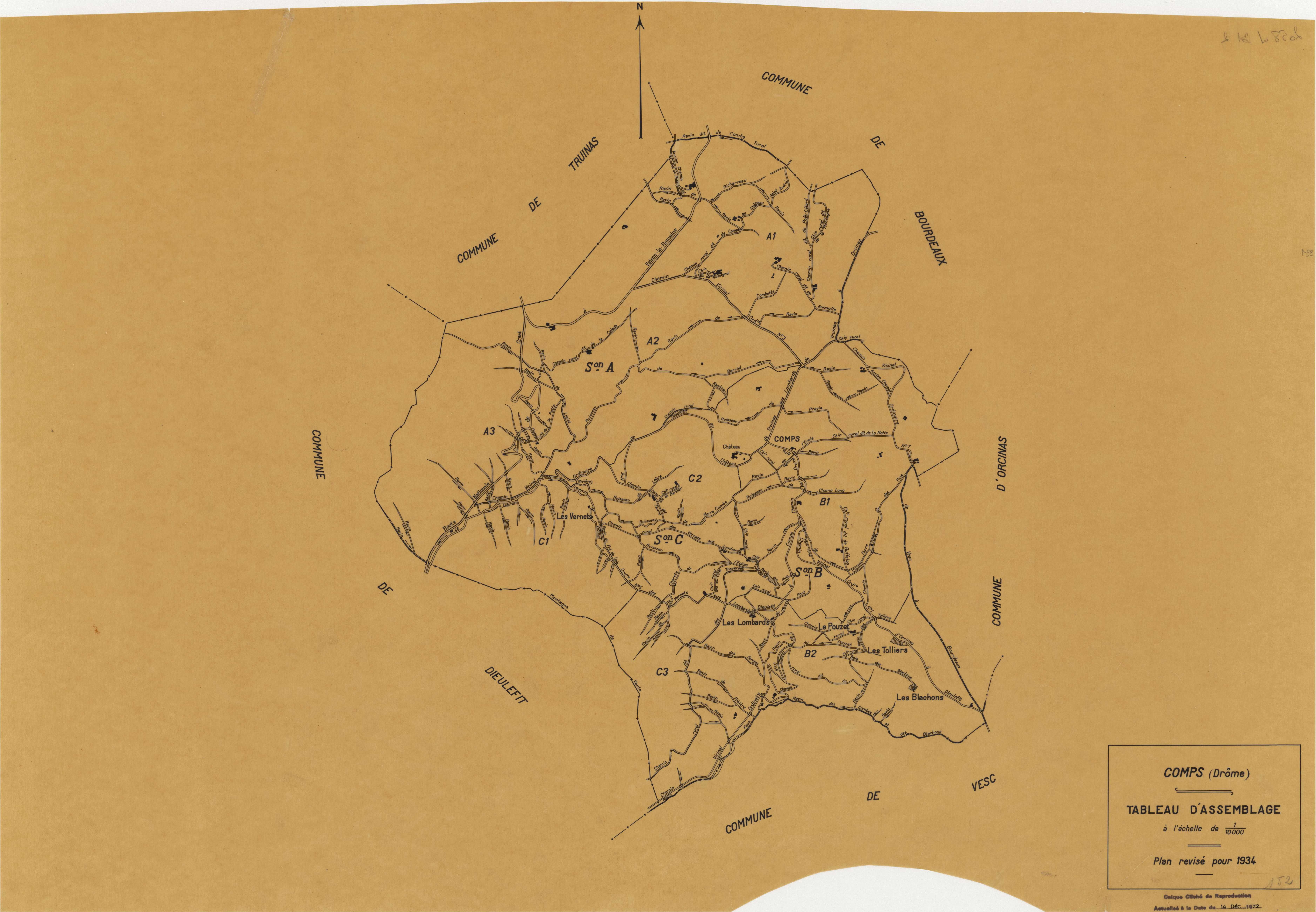 Tableau d'assemblage. 1972.