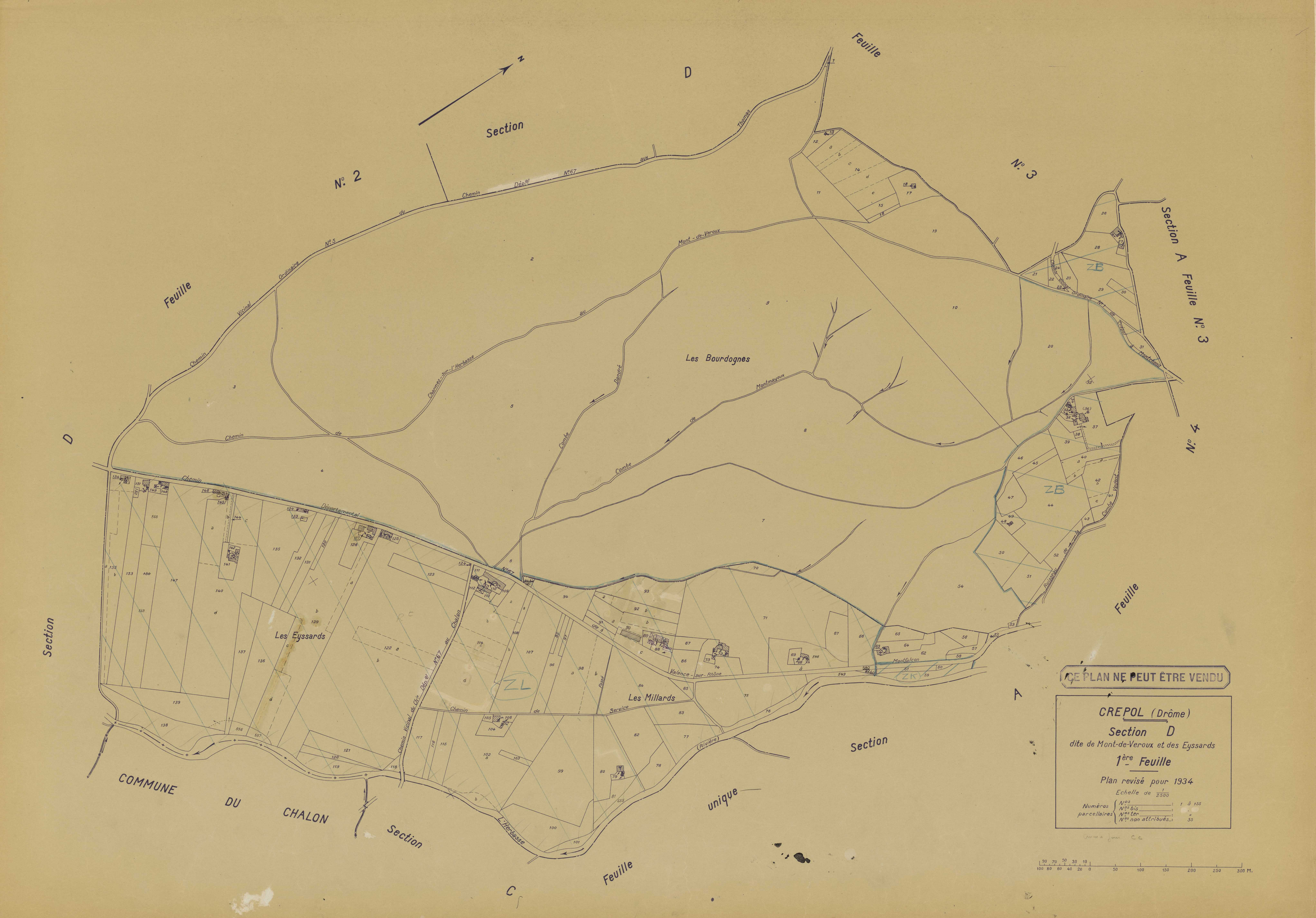 D1, Le Mont-de-Veroux et Les Eyssards. 1934.