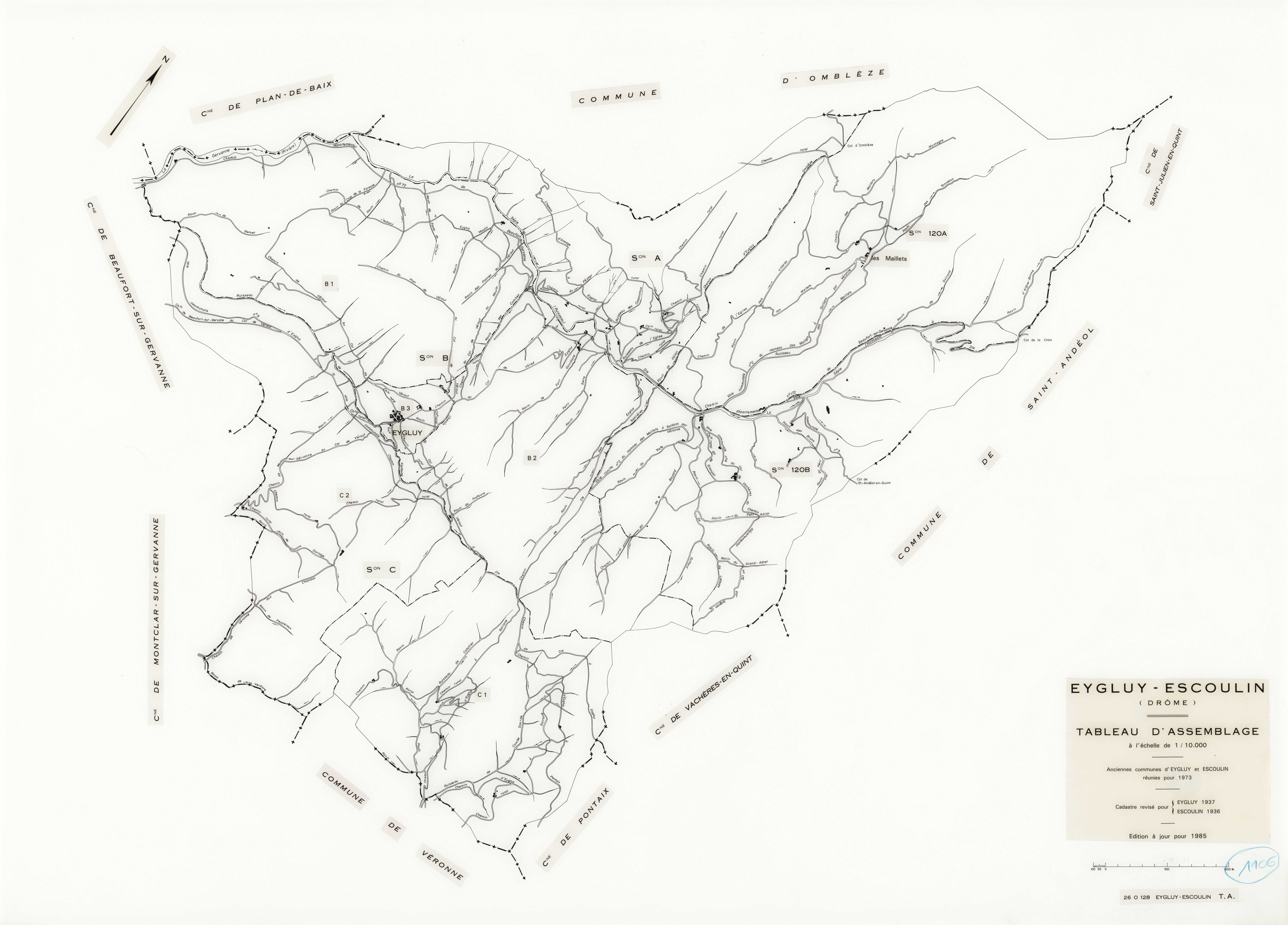 Tableau d'assemblage. 1985.