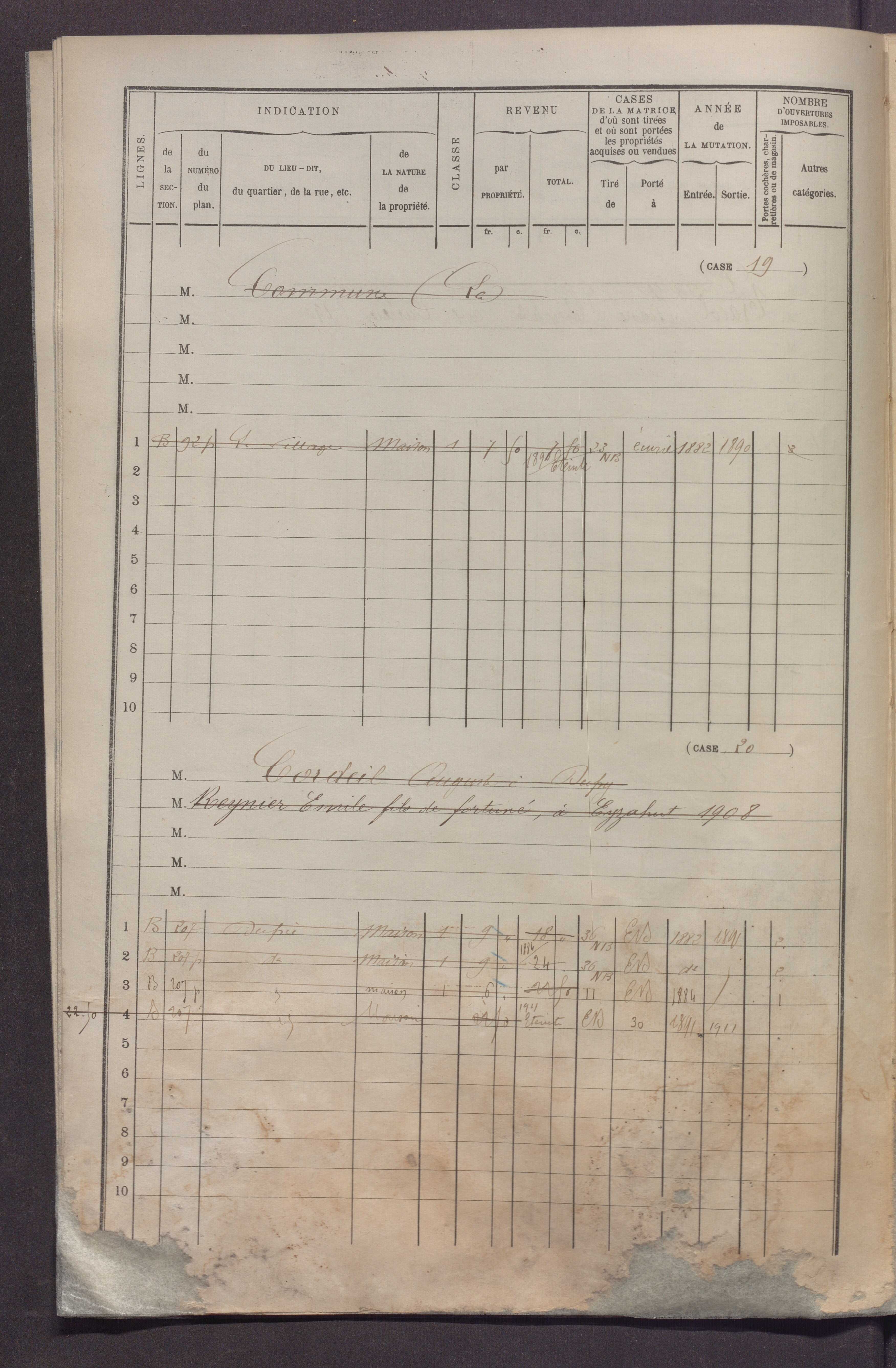 Volume 1 : cases 1-89 (25 janvier 1882).