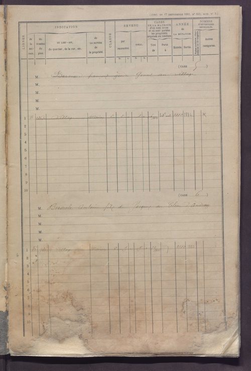 Volume 1 : cases 1-89 (25 janvier 1882).