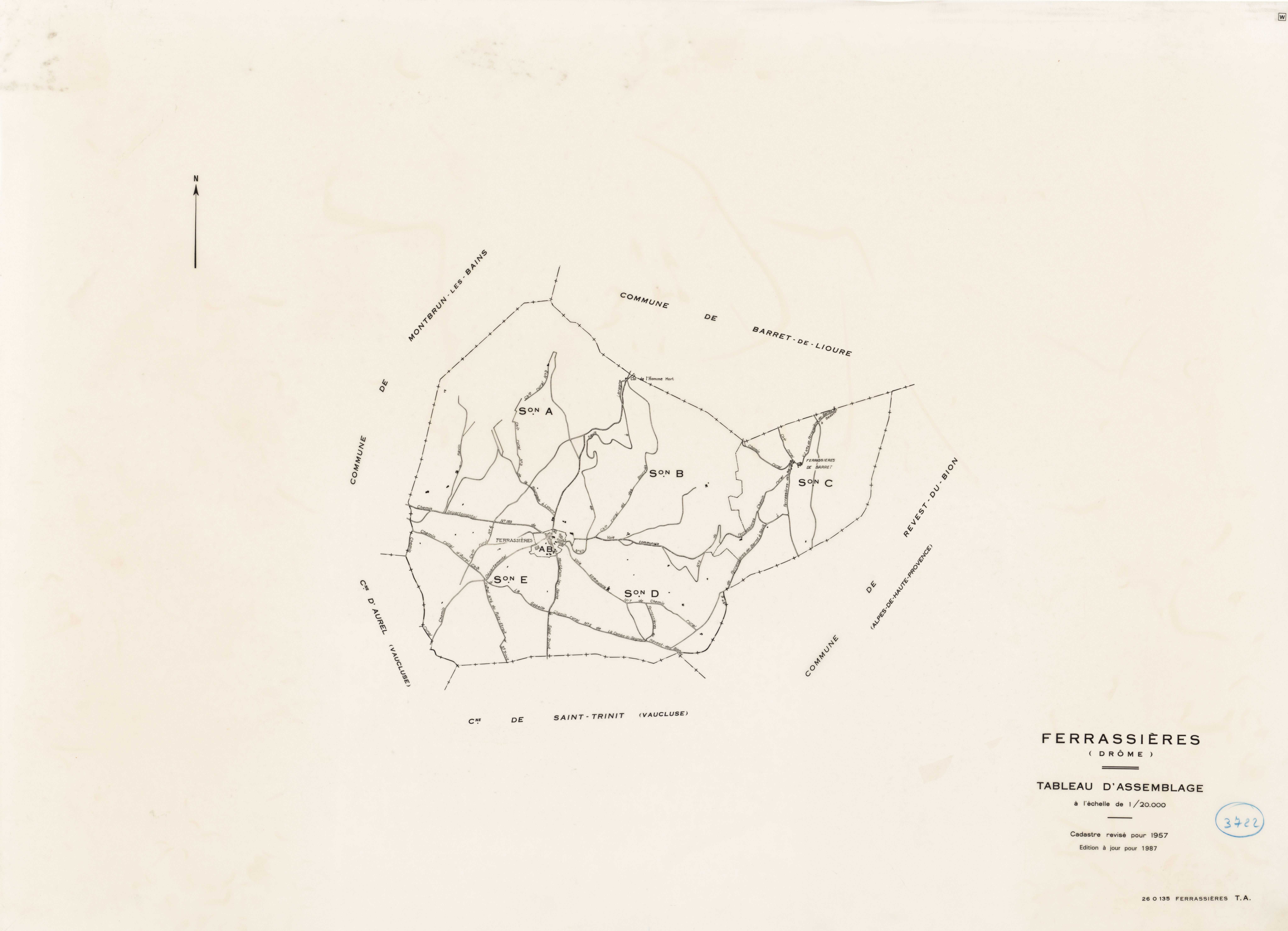 Tableau d'assemblage. 1987.