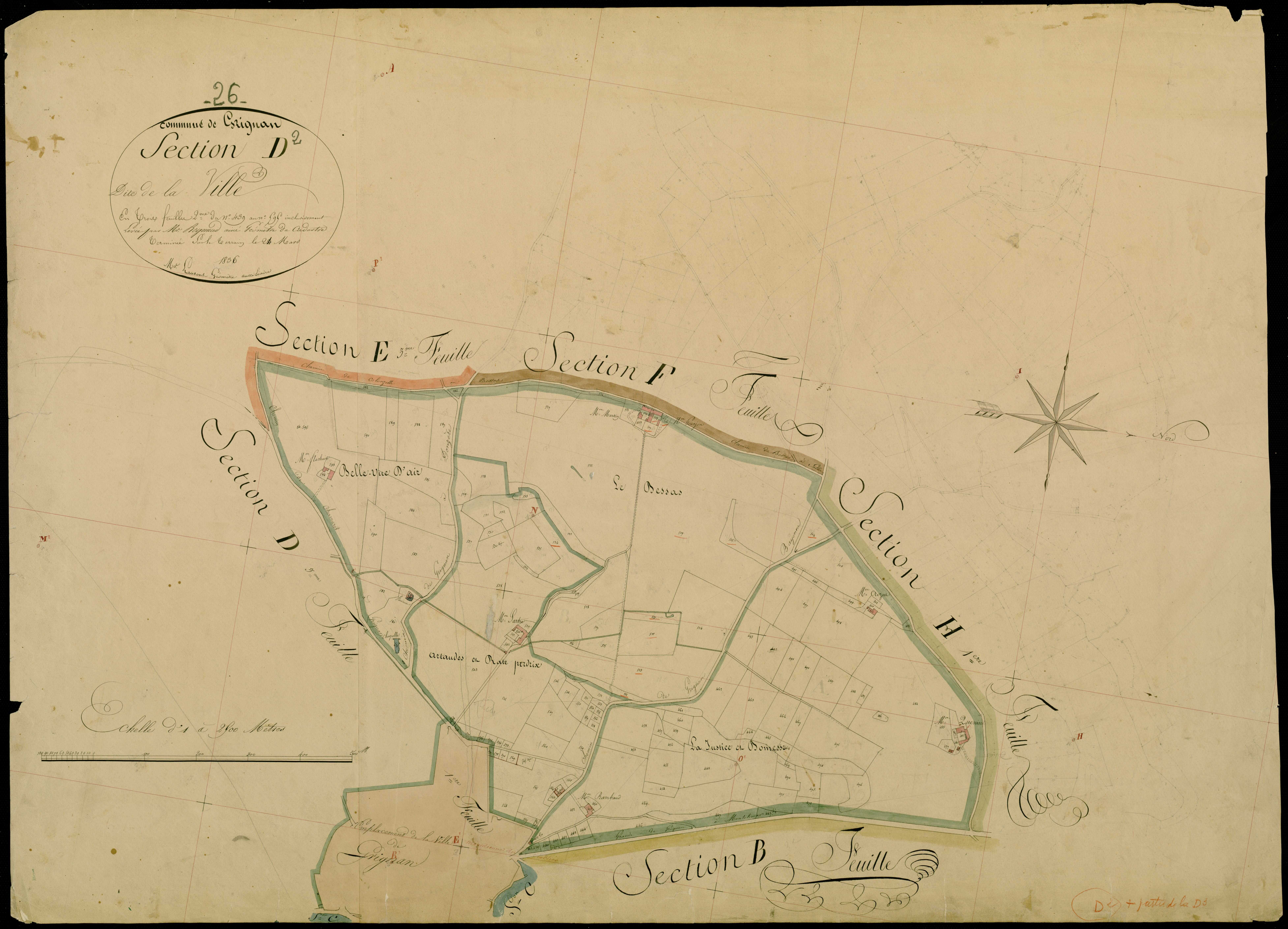Section D2, Ville (la). Ville (agrandissement sur D1).