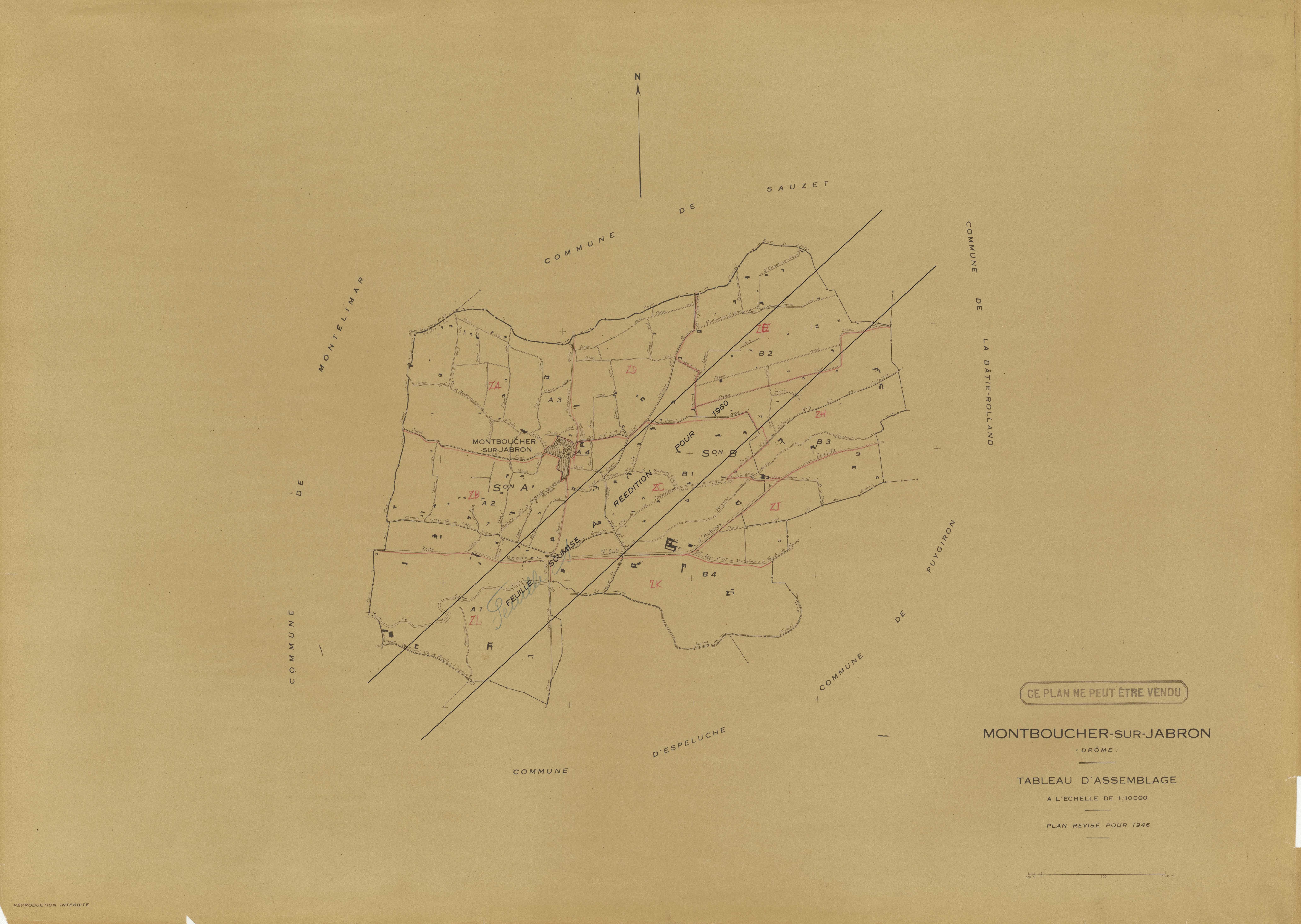 Tableau d'assemblage. 1946-1960.