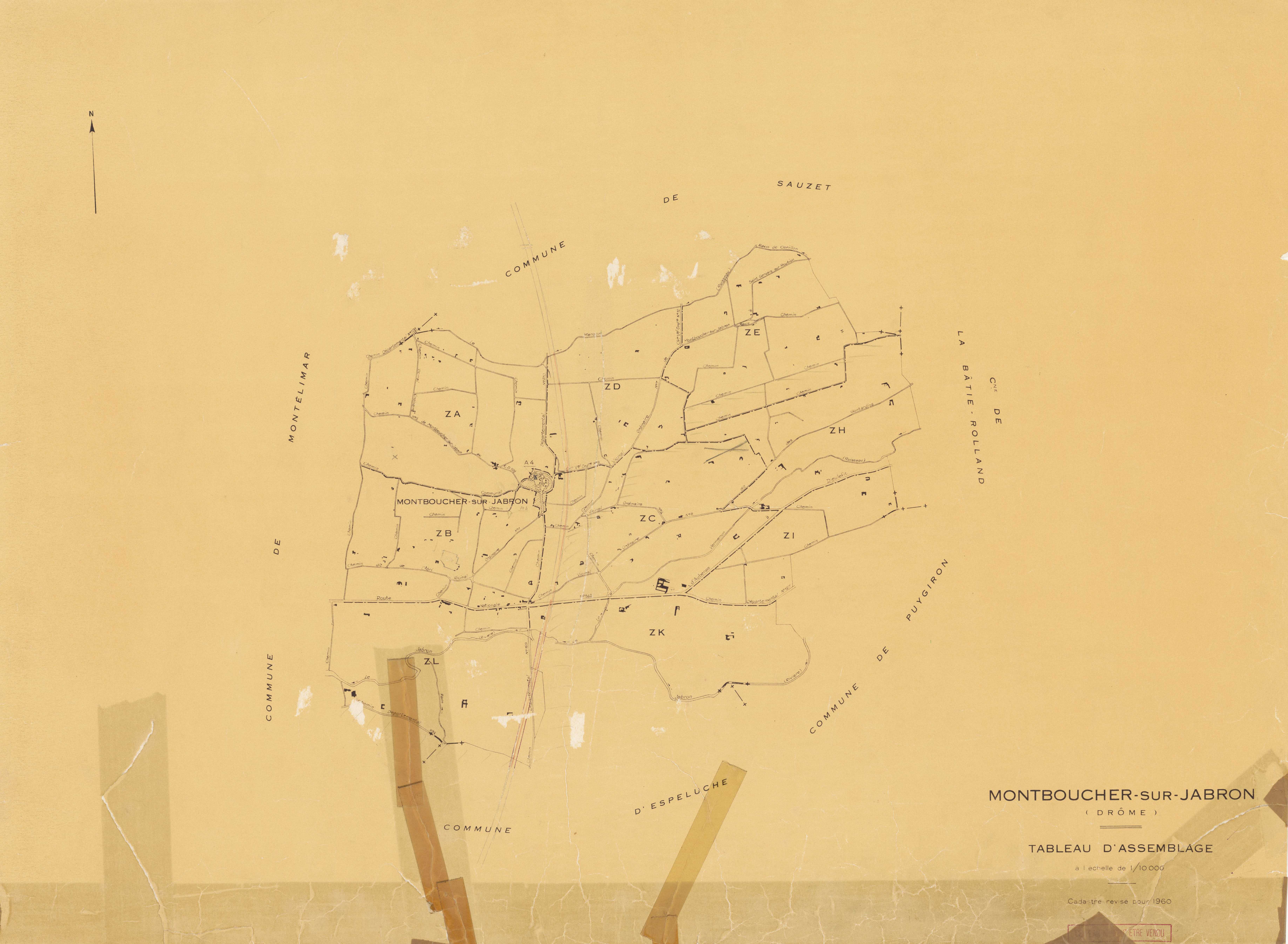 Tableau d'assemblage. 1960.
