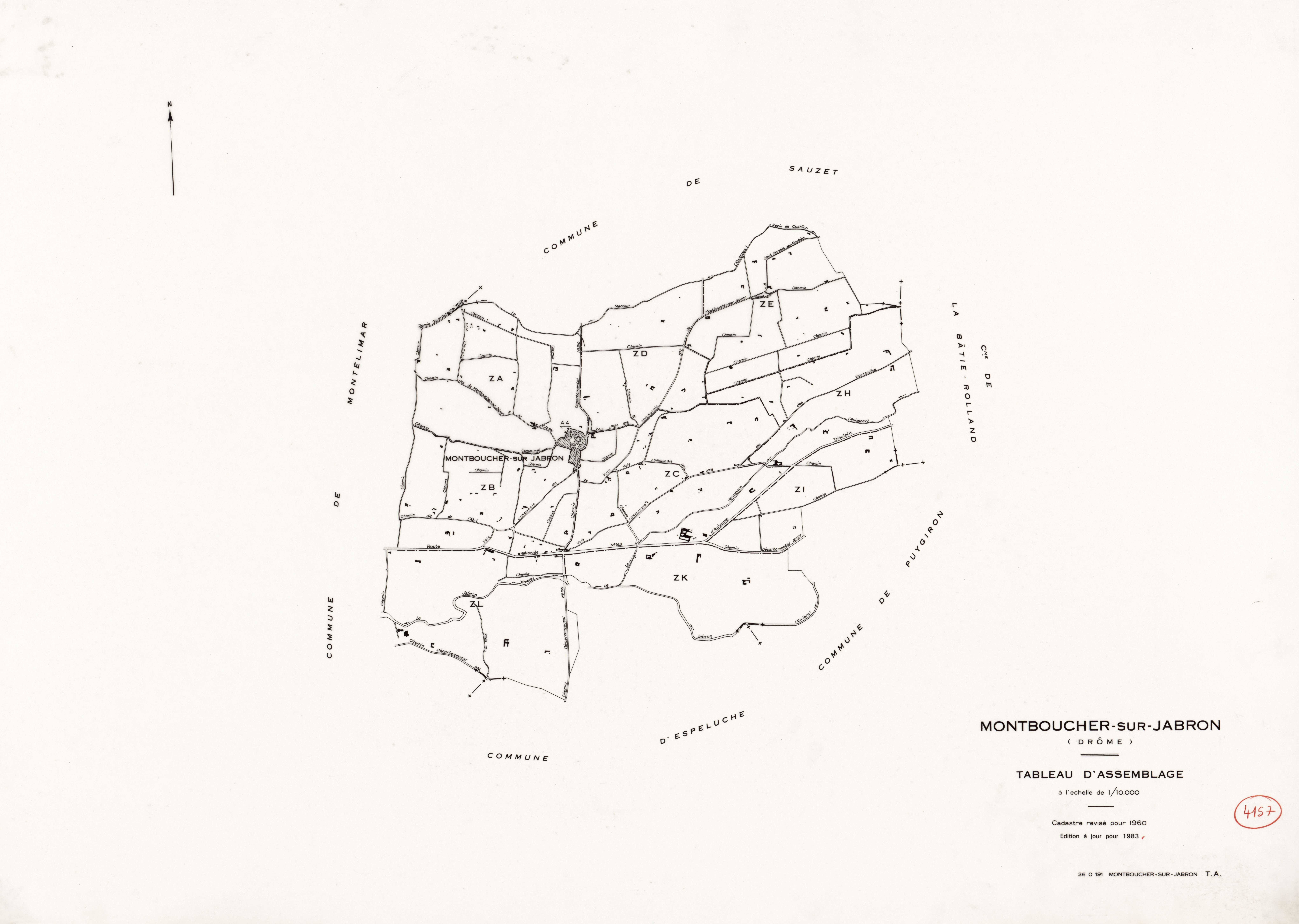 Tableau d'assemblage. 1983.