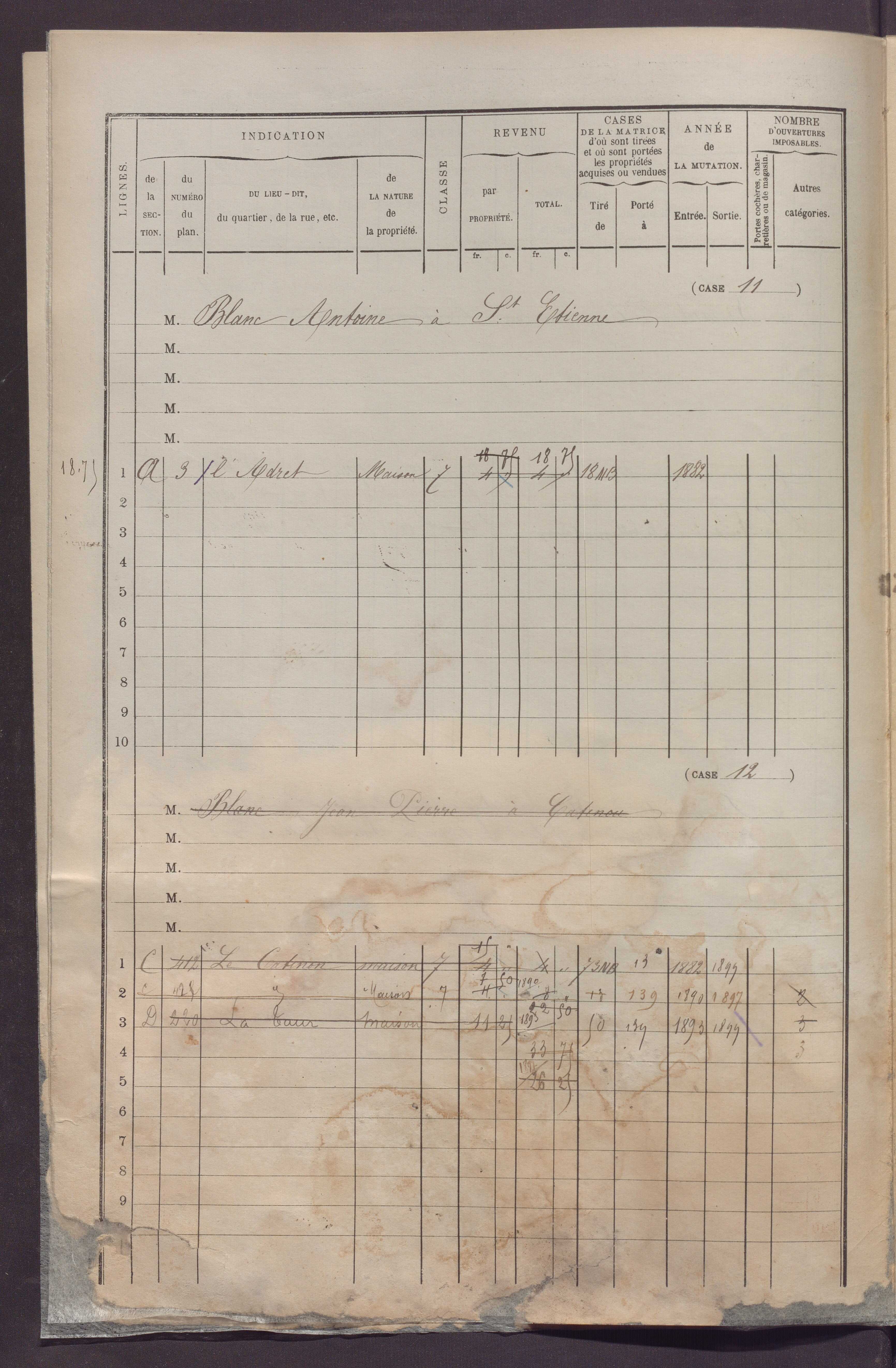 Volume 1 : cases 1-152 (février 1882).