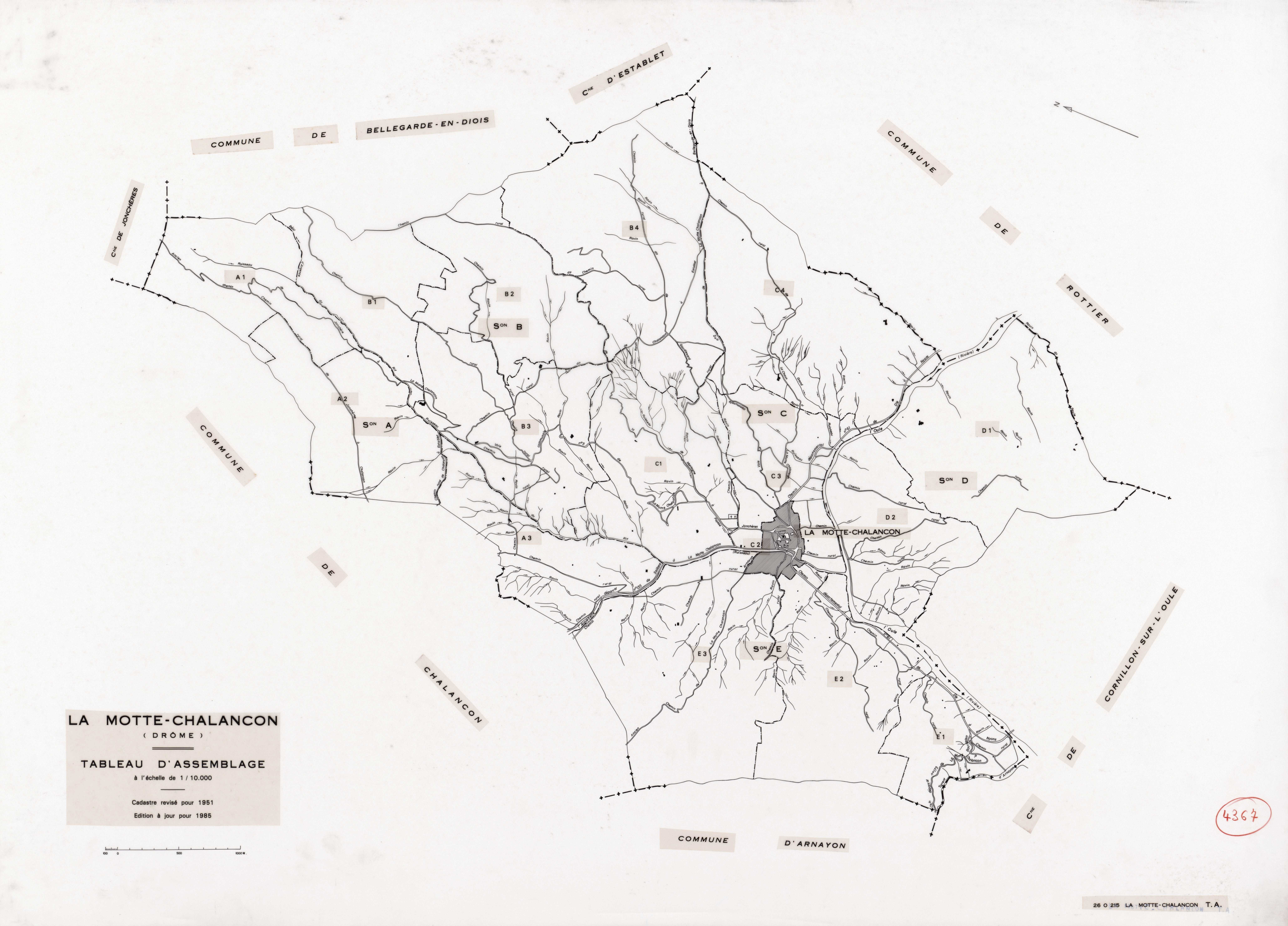 Tableau d'assemblage. 1985.